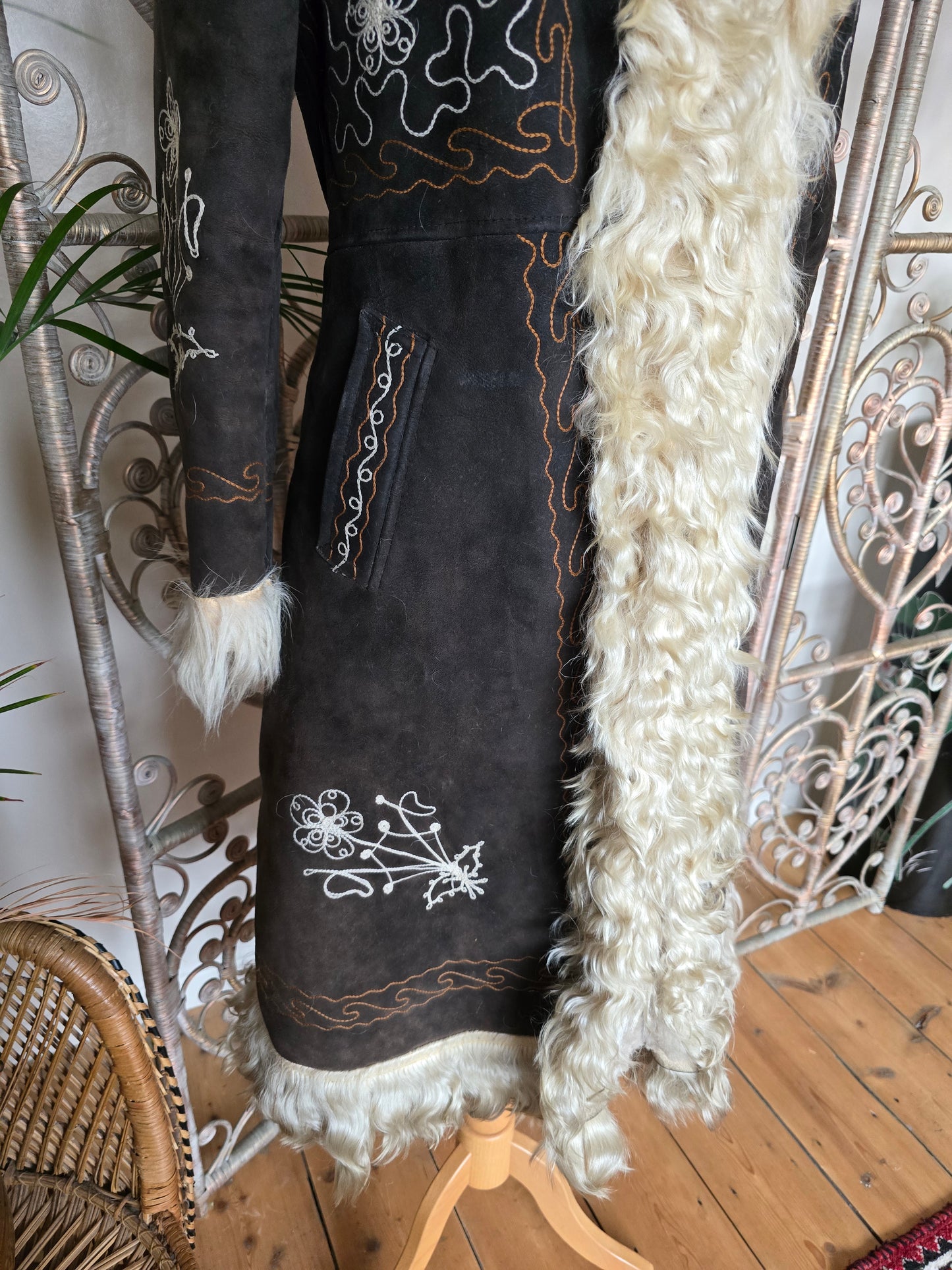 Vintage embroidered Afghan coat