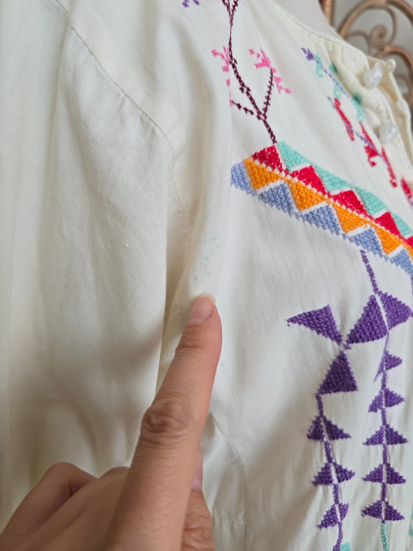 Vintage embroidered kaftan dress