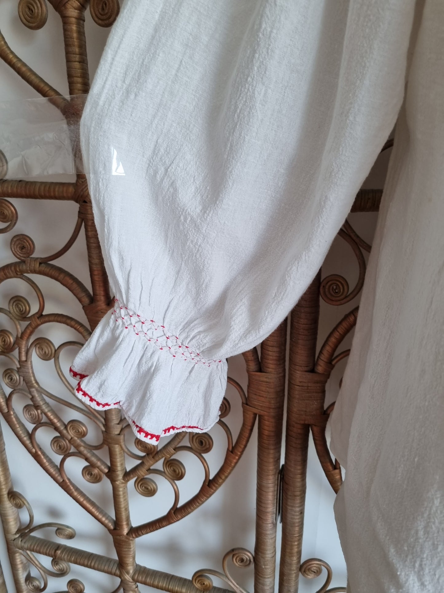 Vintage cheesecloth embroidered blouse