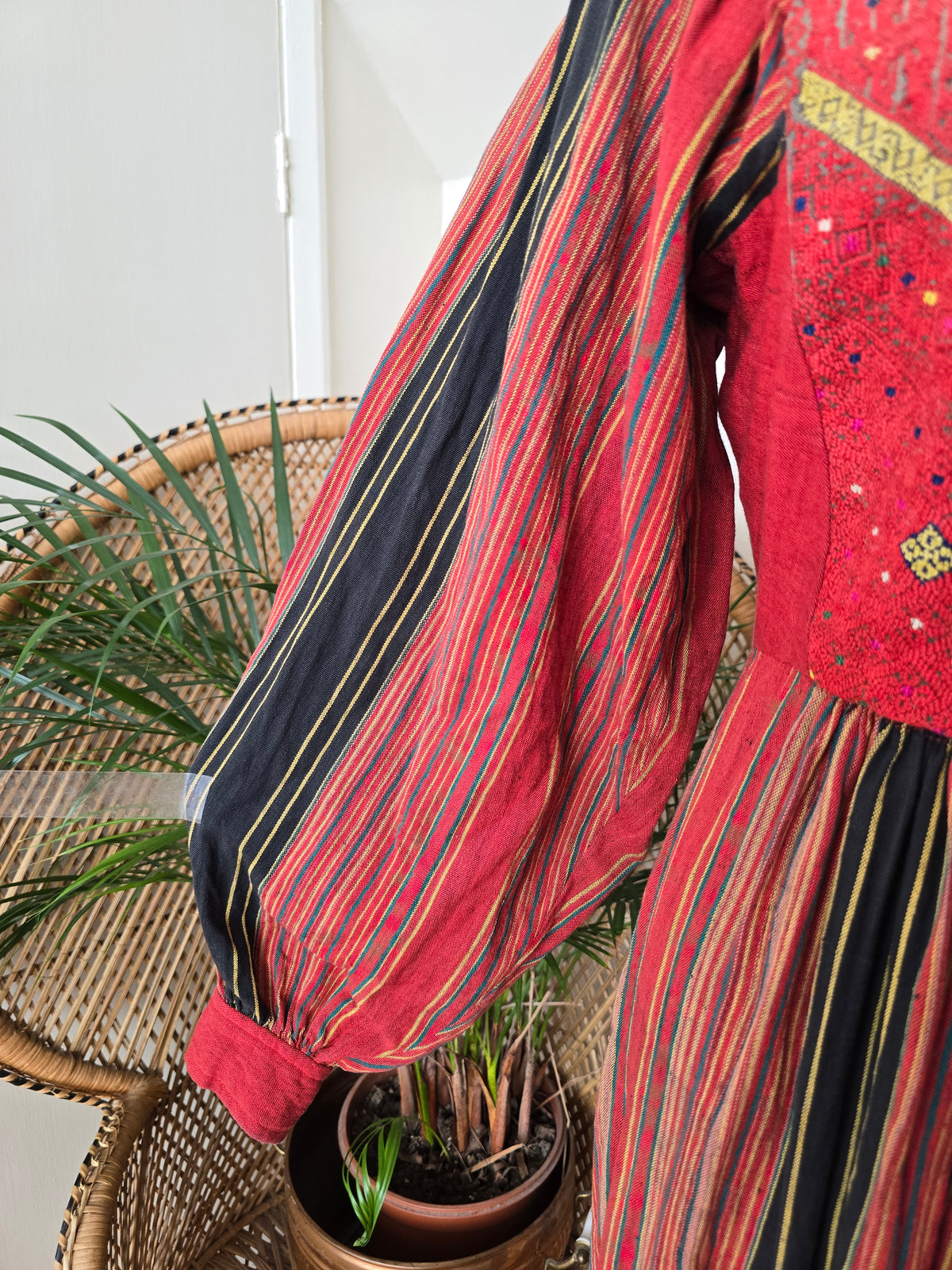 Vintage embroidered maxi dress