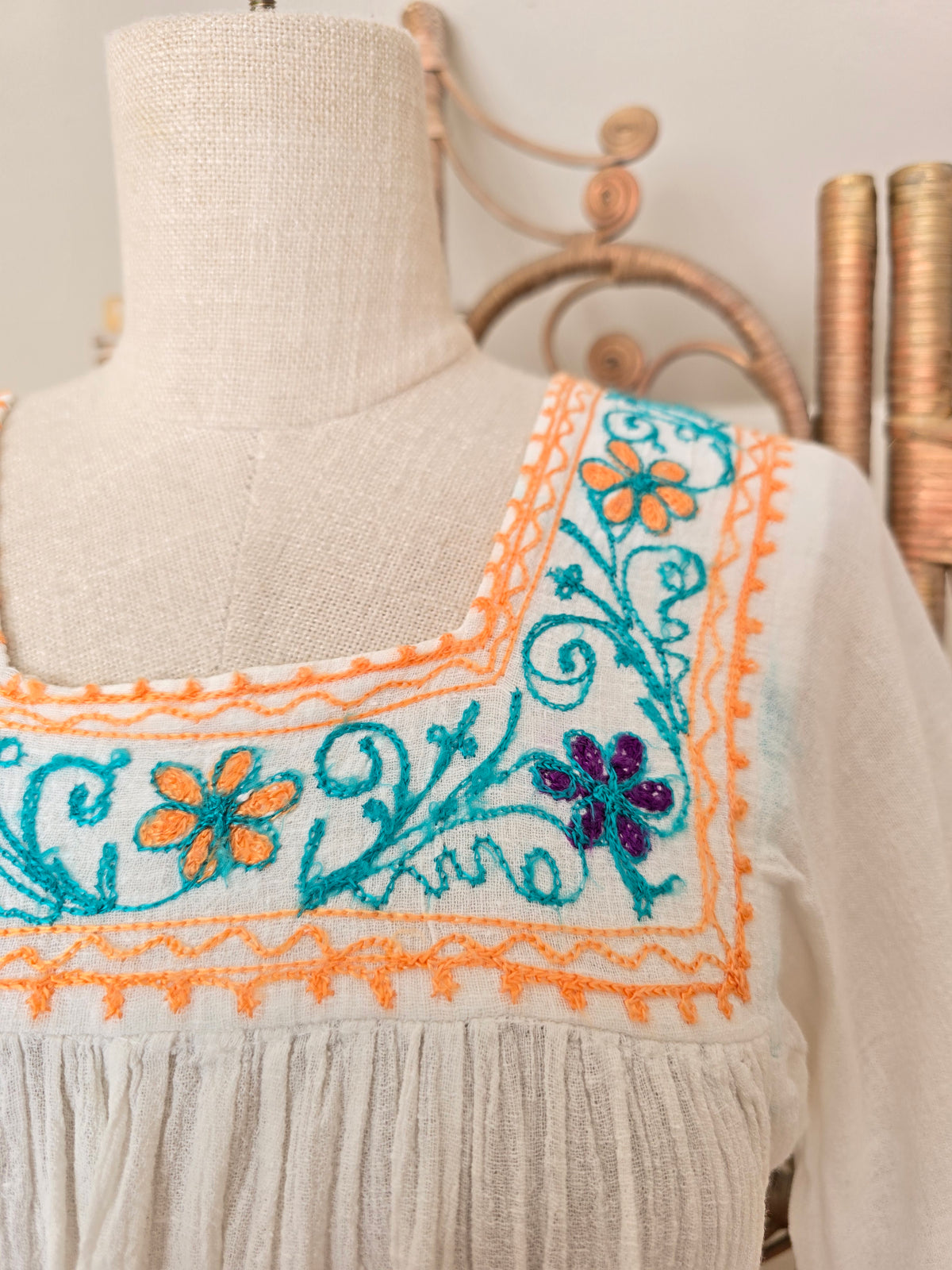 Vintage cheesecloth cotton blouse