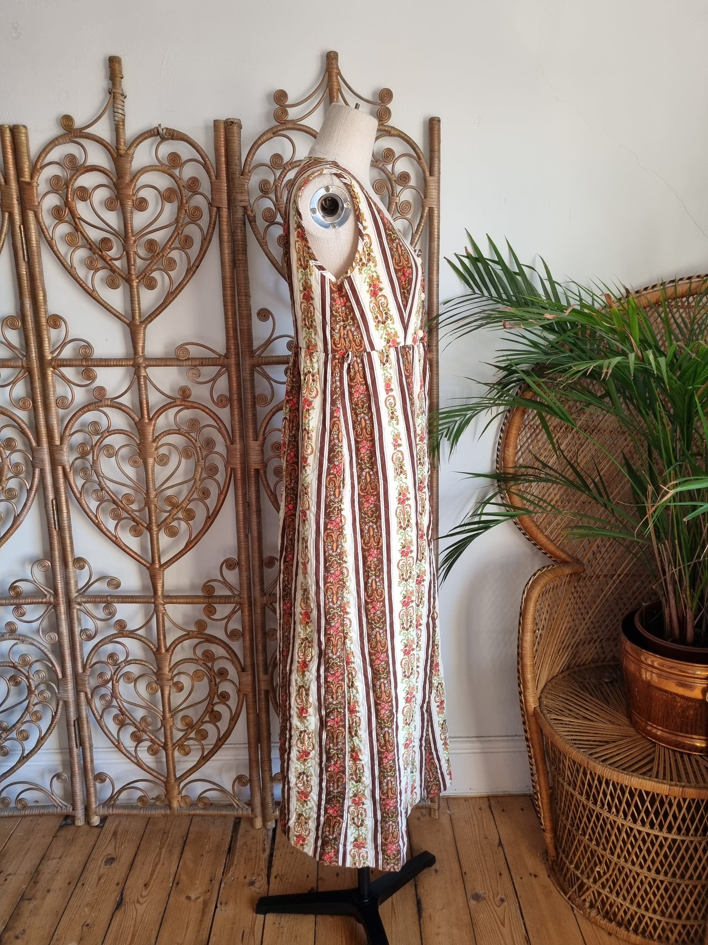Vintage quilted maxi dress