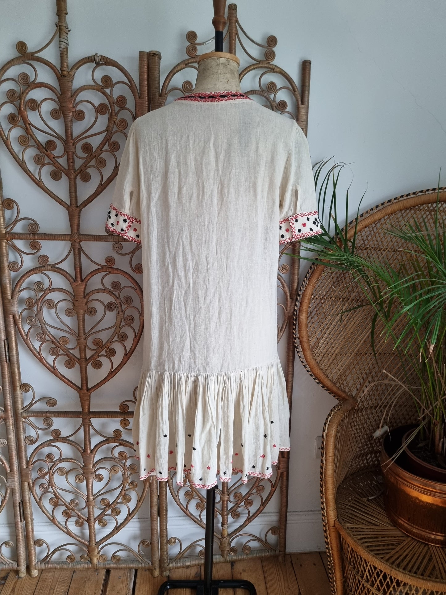 Vintage embroidered cotton dress