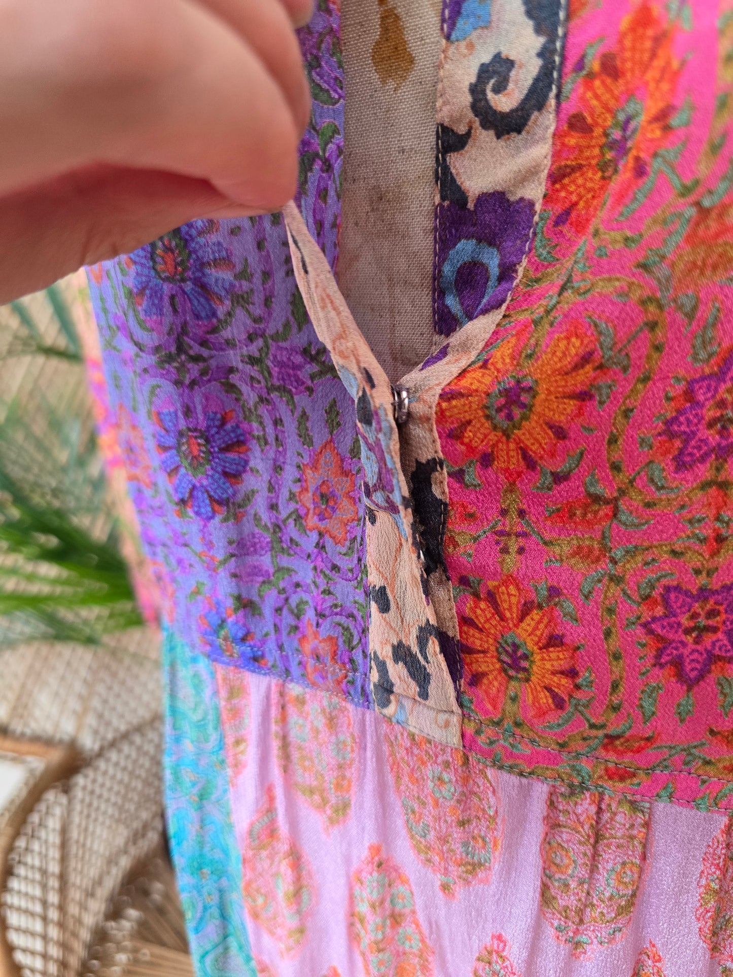 Vintage silk Judith Ann indian 70s dress