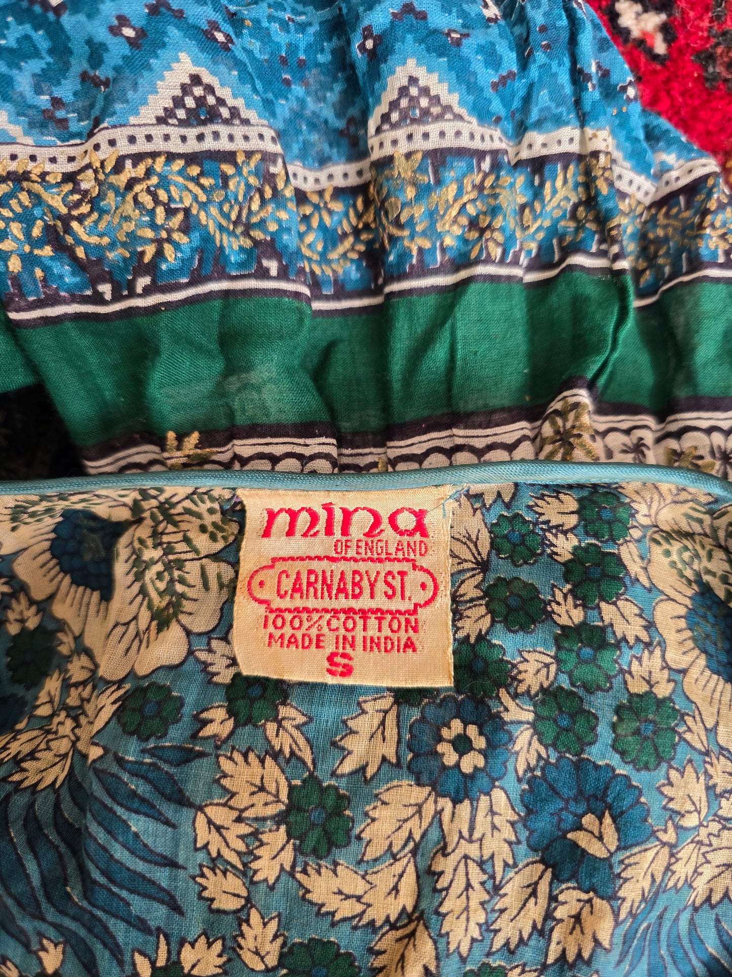 Vintage Mina of London Indian cotton dress