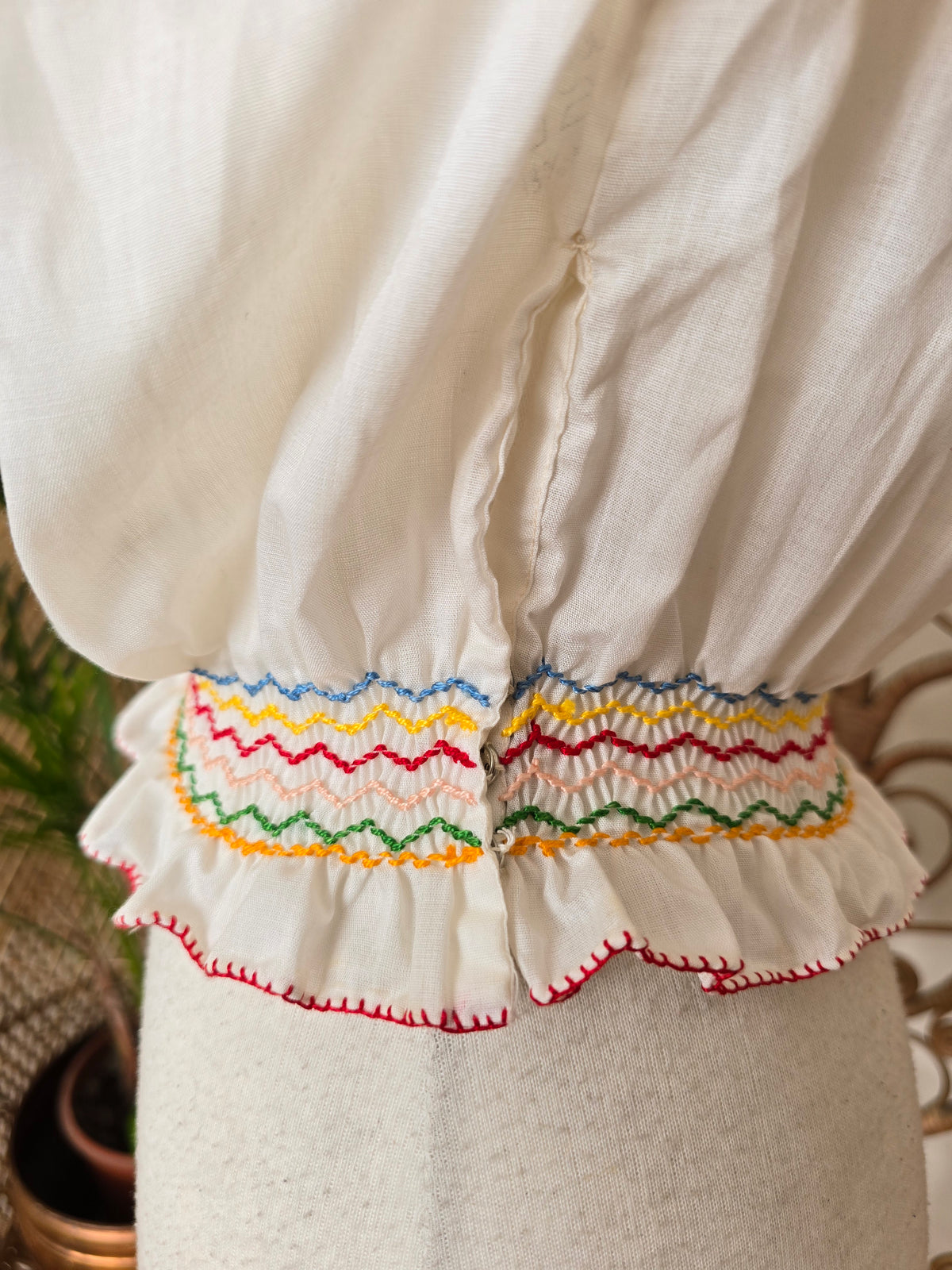 Vintage Hungarian embroidered blouse