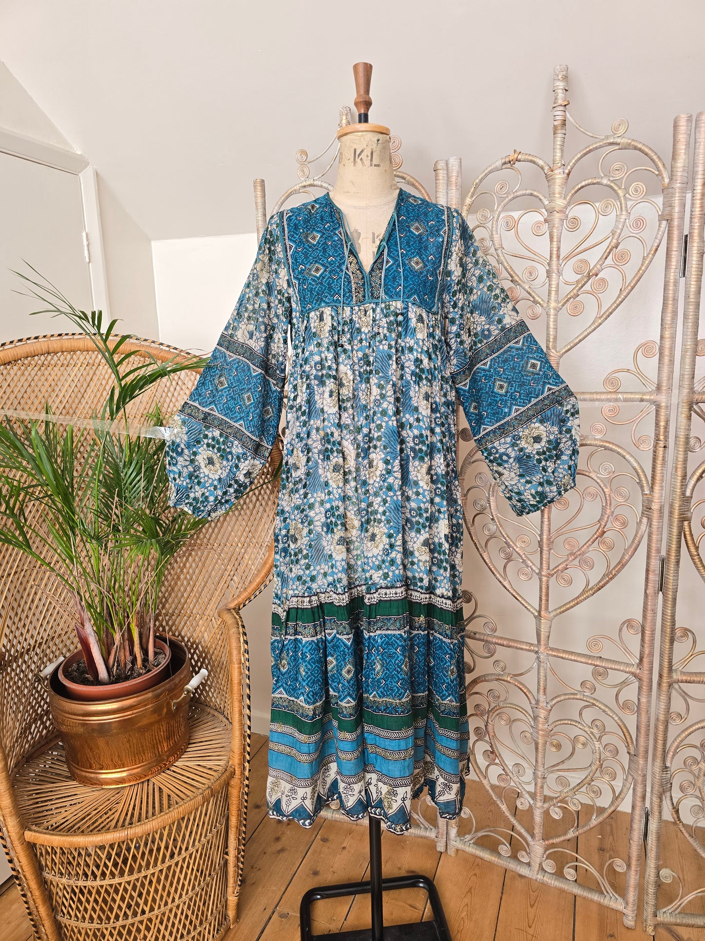 Vintage Mina of London Indian cotton dress
