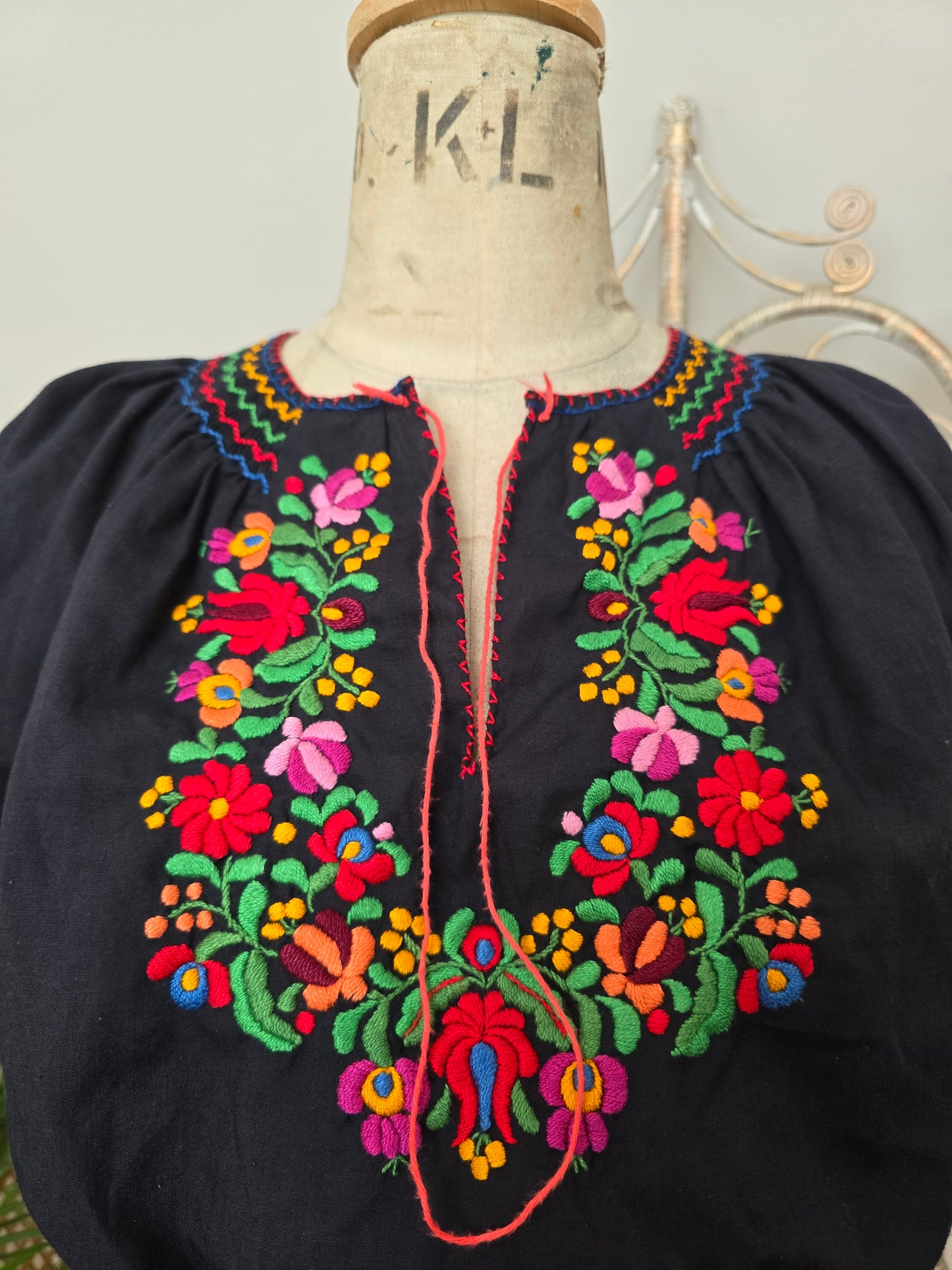 Vintage Hungarian embroidered blouse