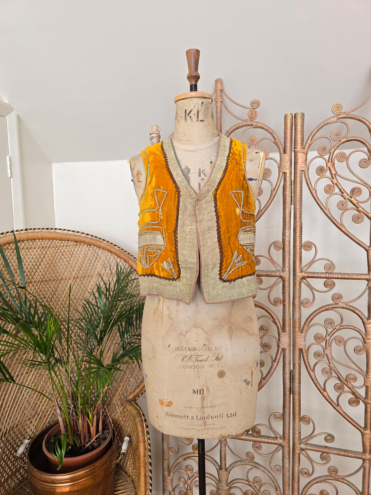 Vintage Antique Turkish velvet waistcoat