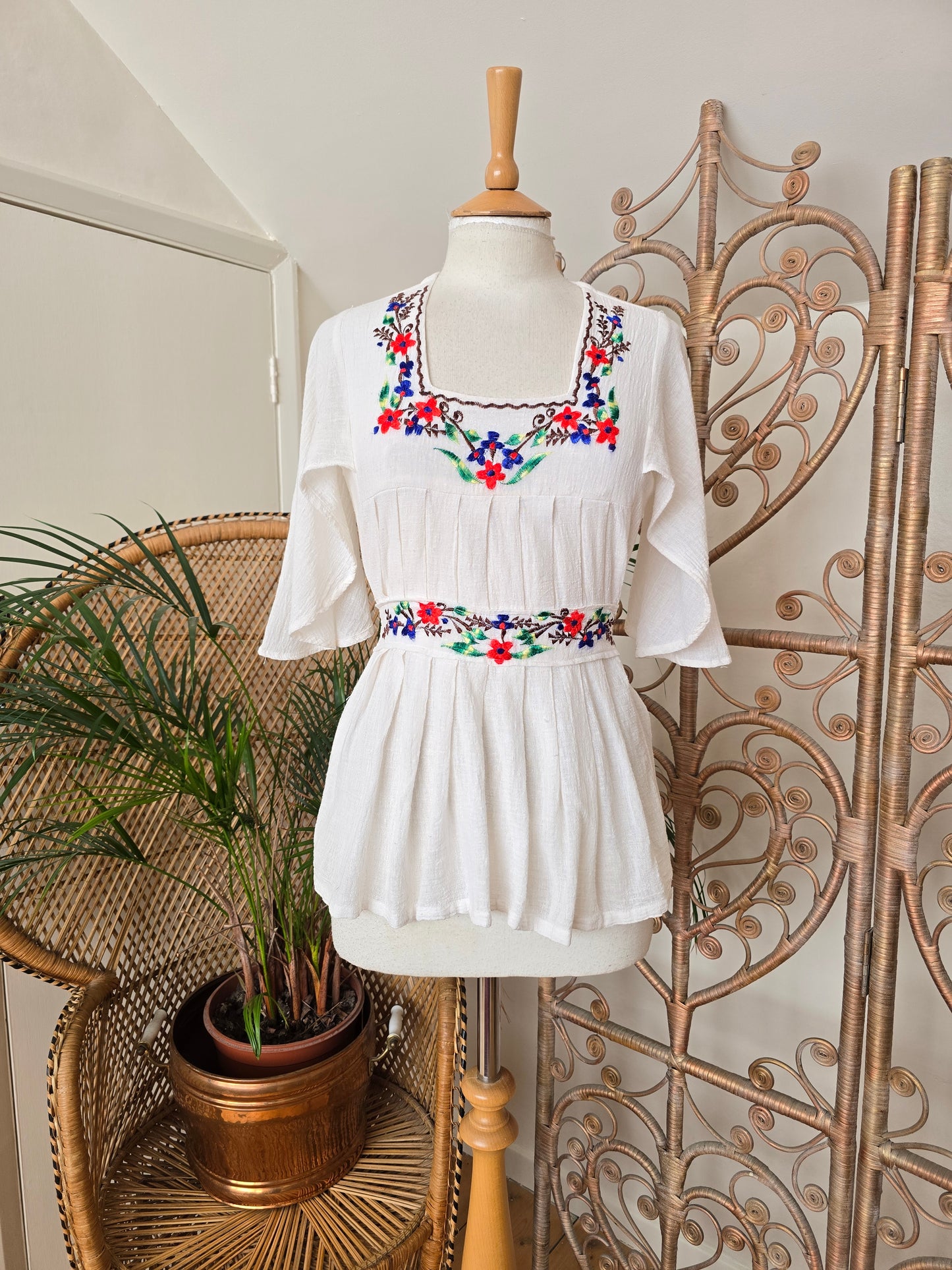 Vintage cheesecloth cotton blouse