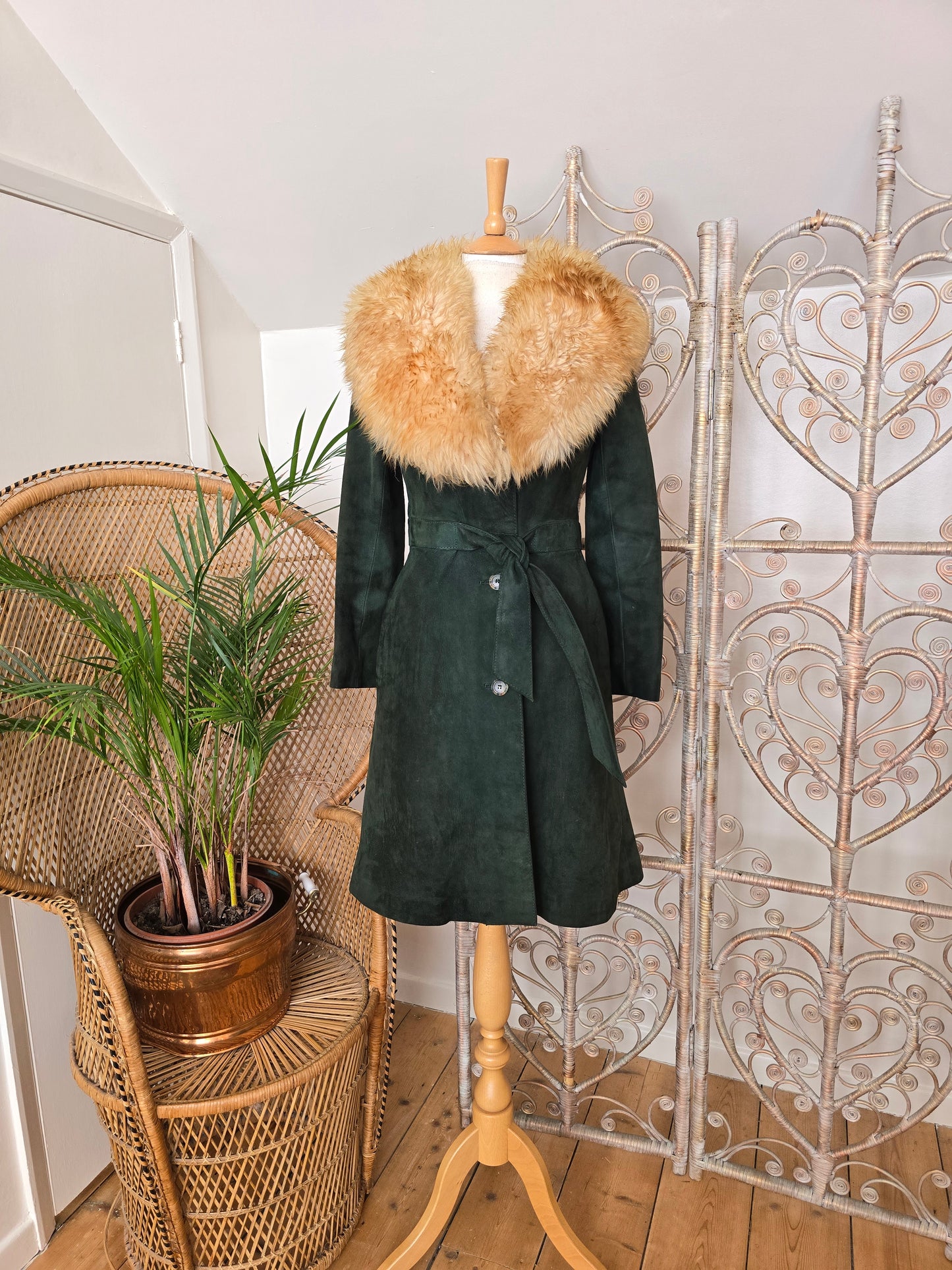 Vintage suede Sheepskin coat
