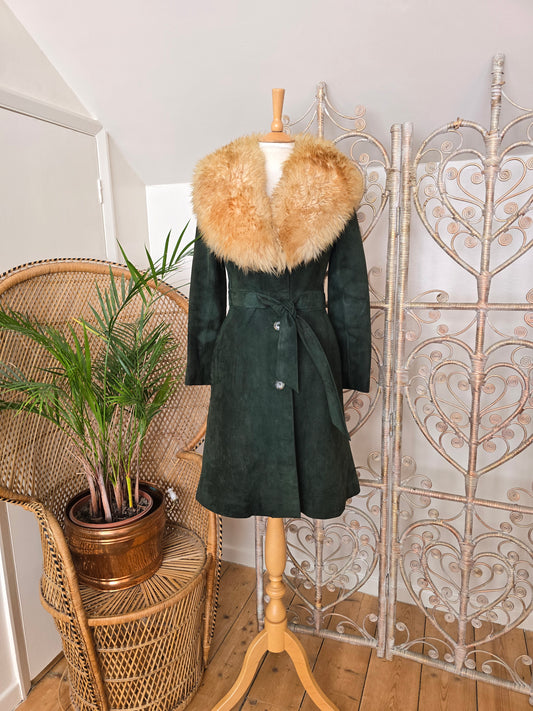 Vintage suede Sheepskin coat