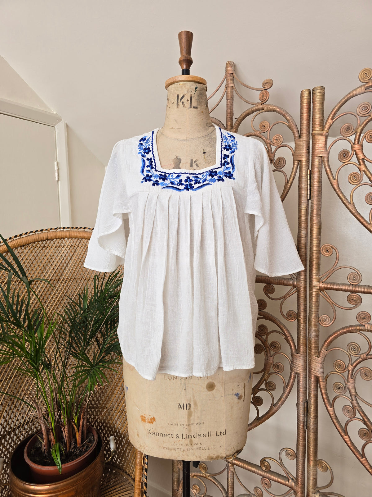 Vintage cheesecloth cotton blouse