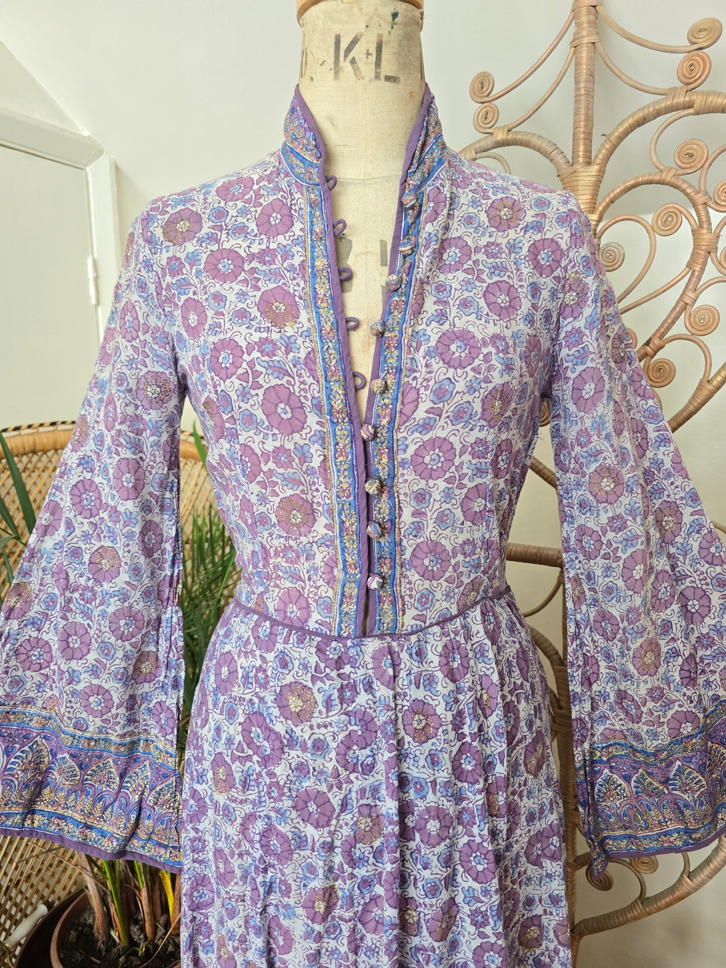 Vintage Anokhi indian 70s maxi dress