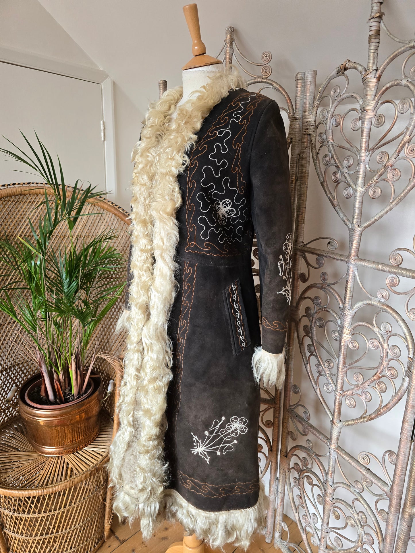 Vintage embroidered Afghan coat