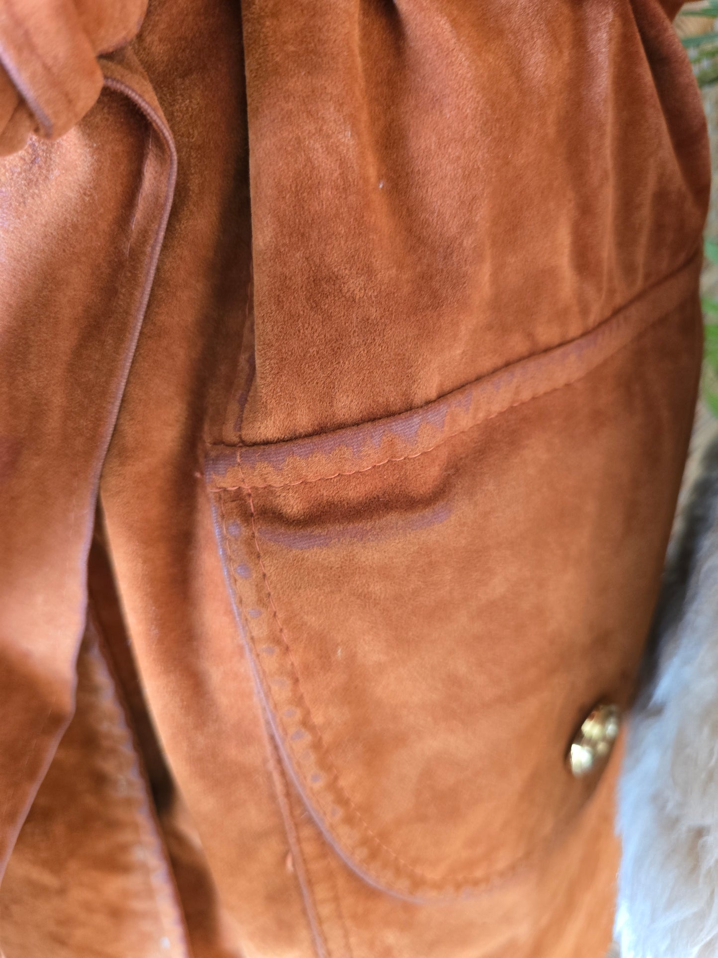 Vintage faux fur/suede velvet coat