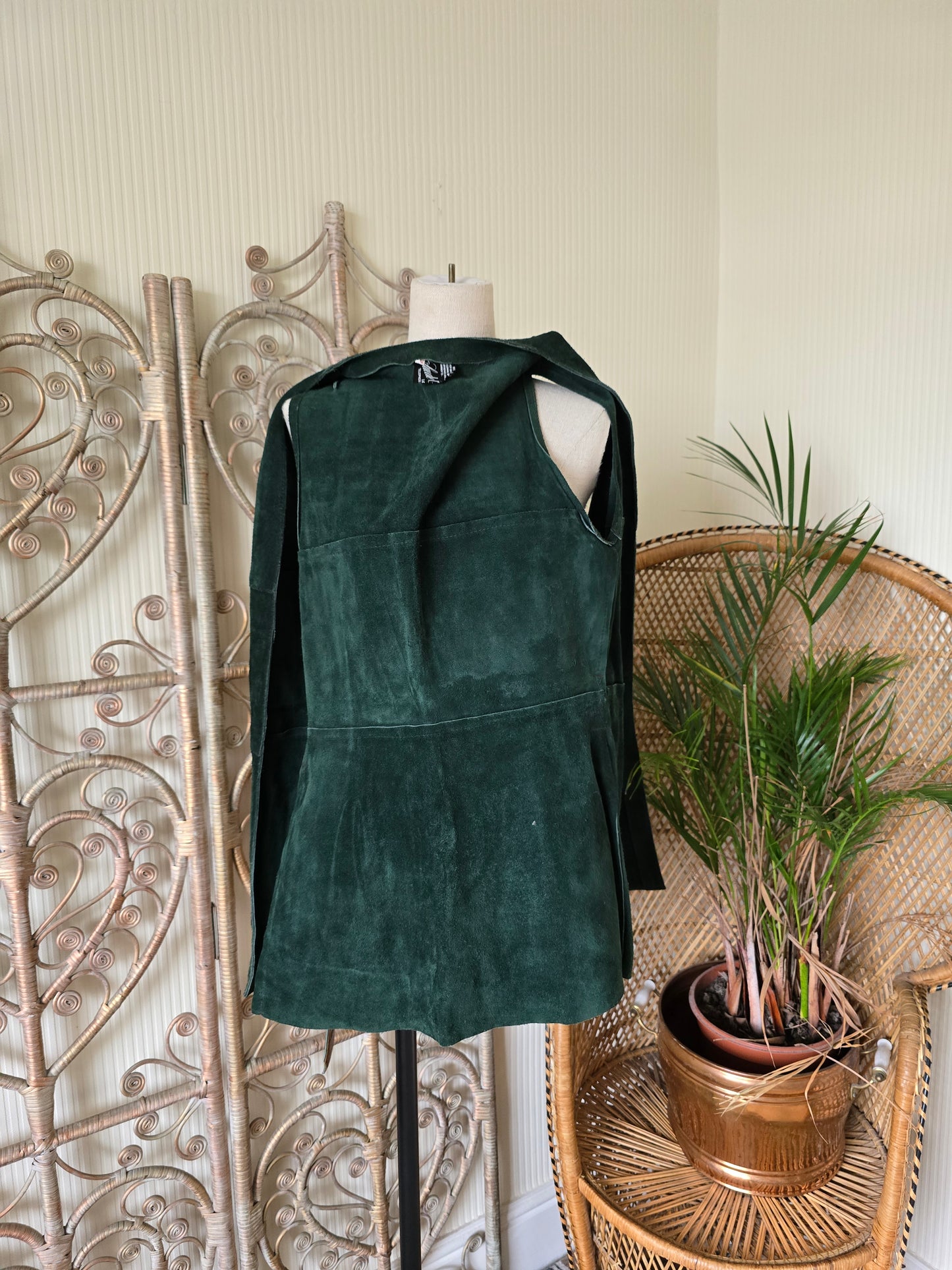 Vintage suede tunic waistcoat