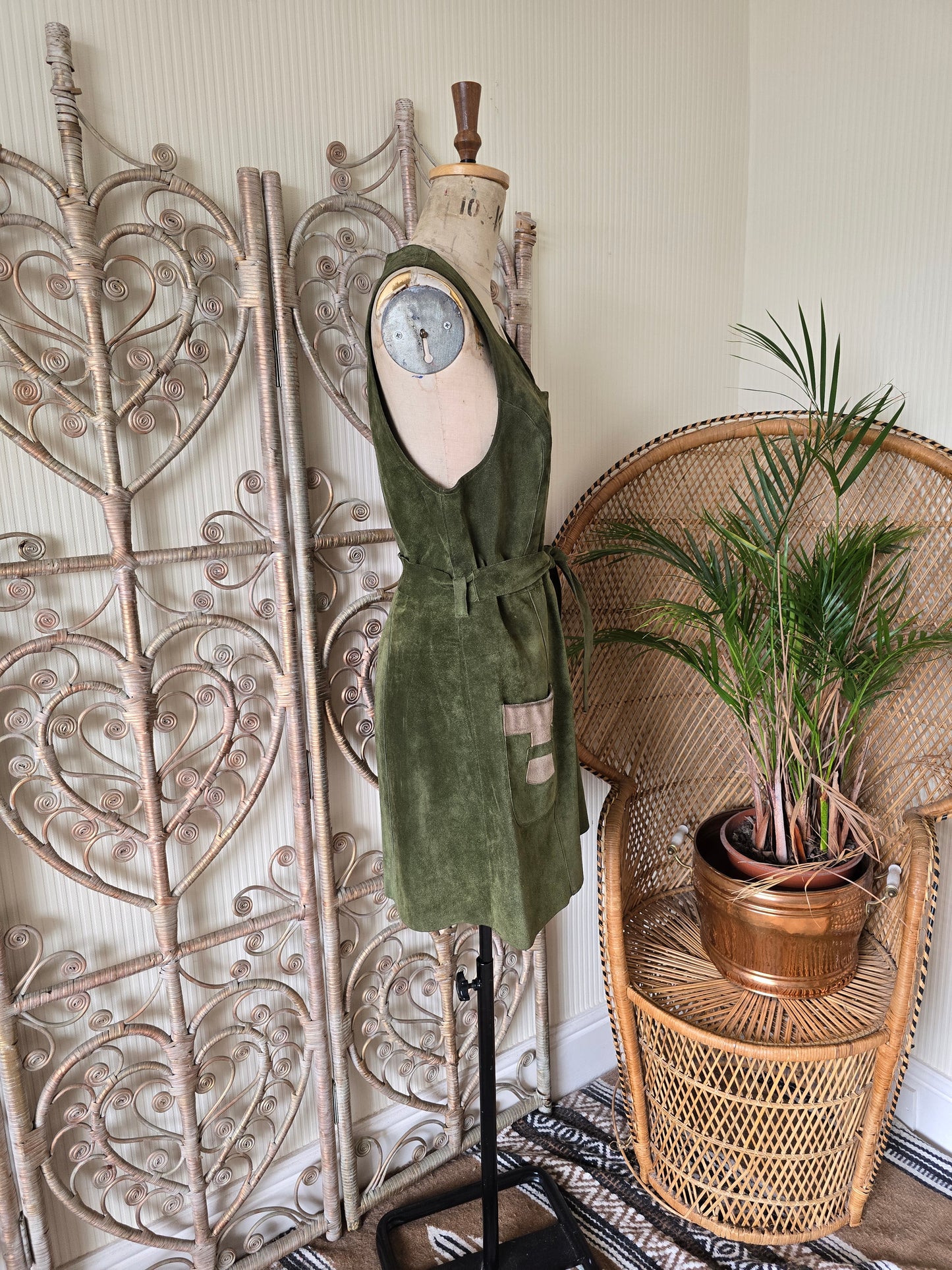 Vintage 70s suede dress