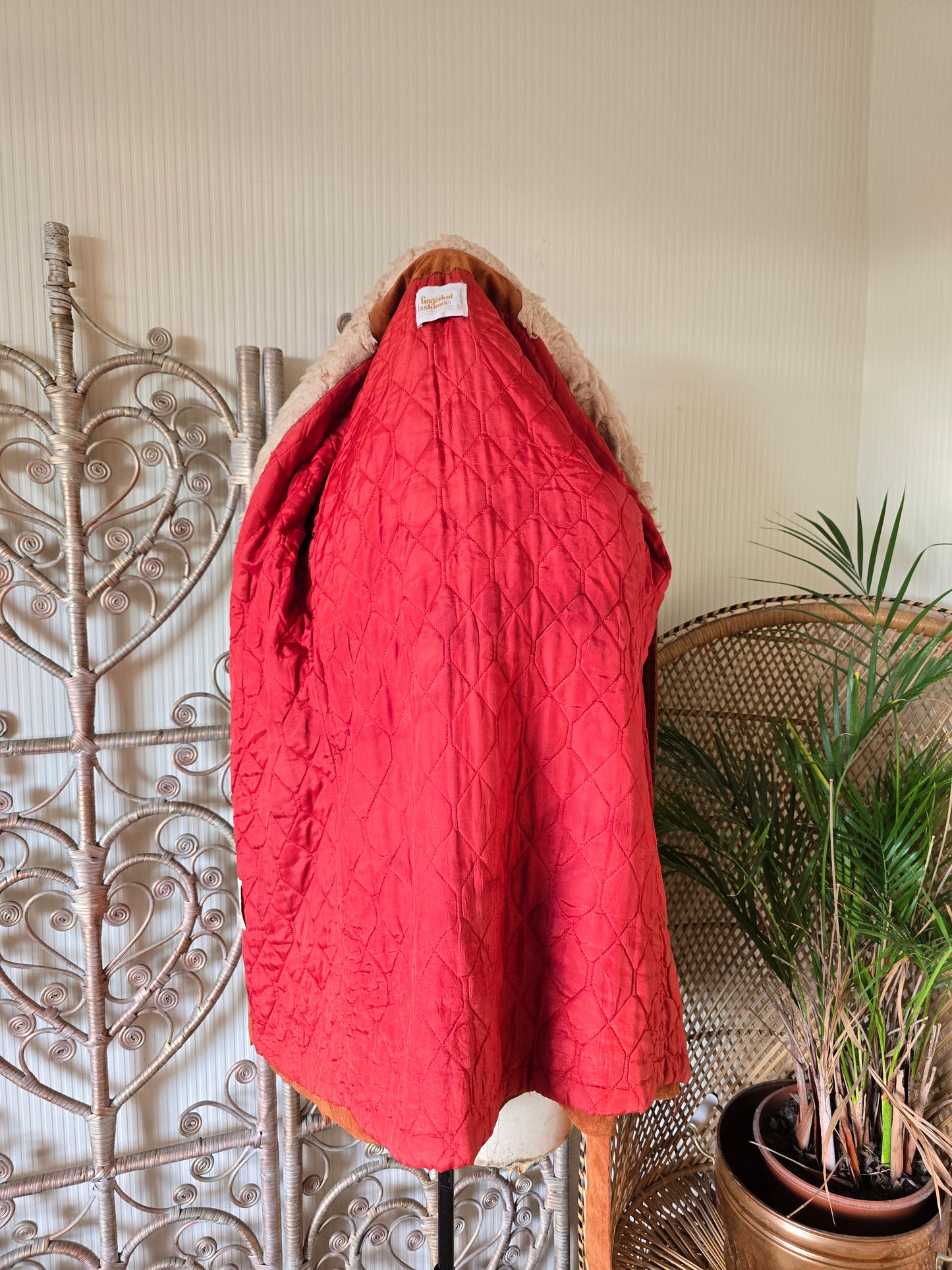 Vintage faux fur/suede velvet coat