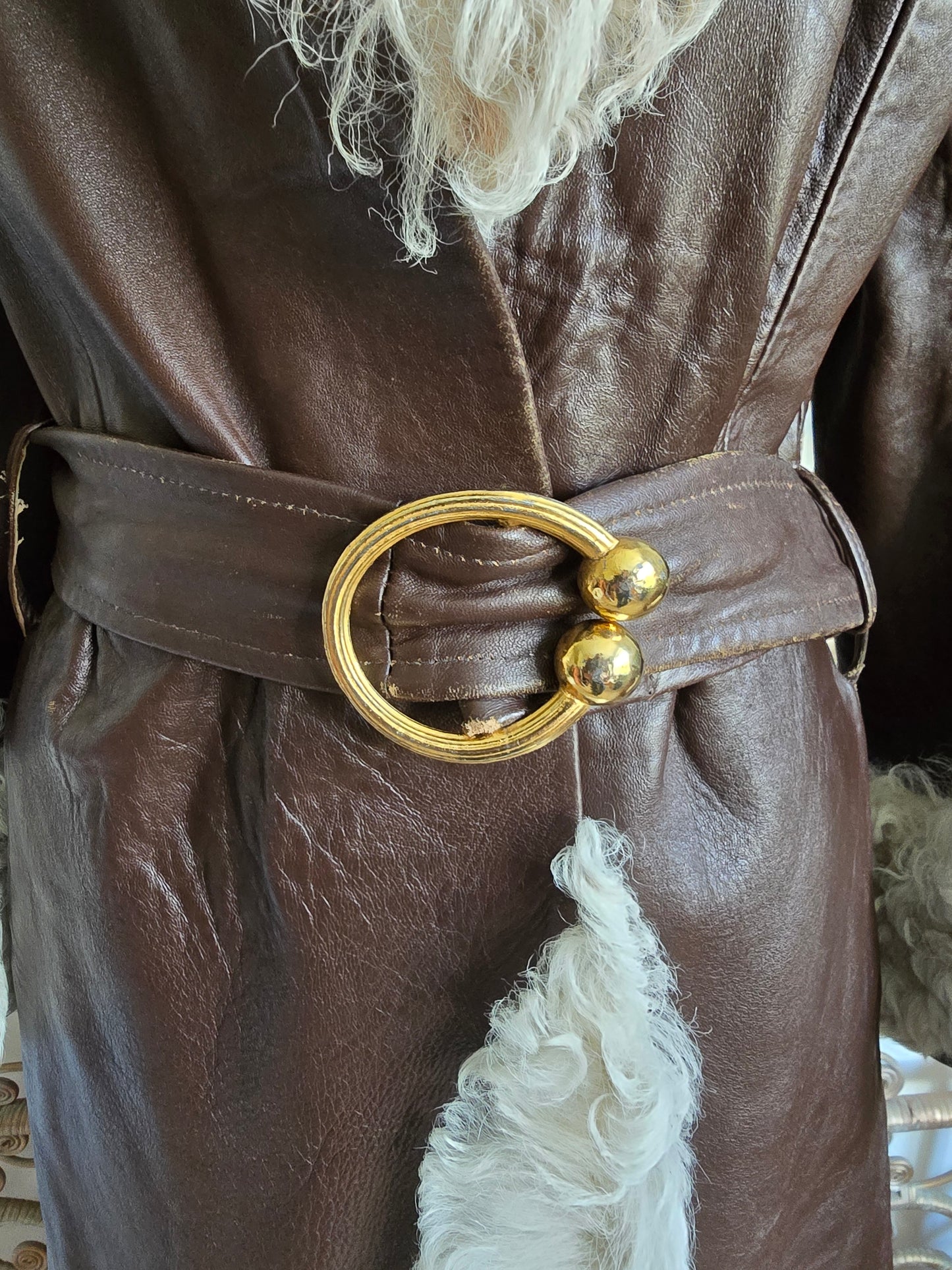 Vintage leather 70s coat magic