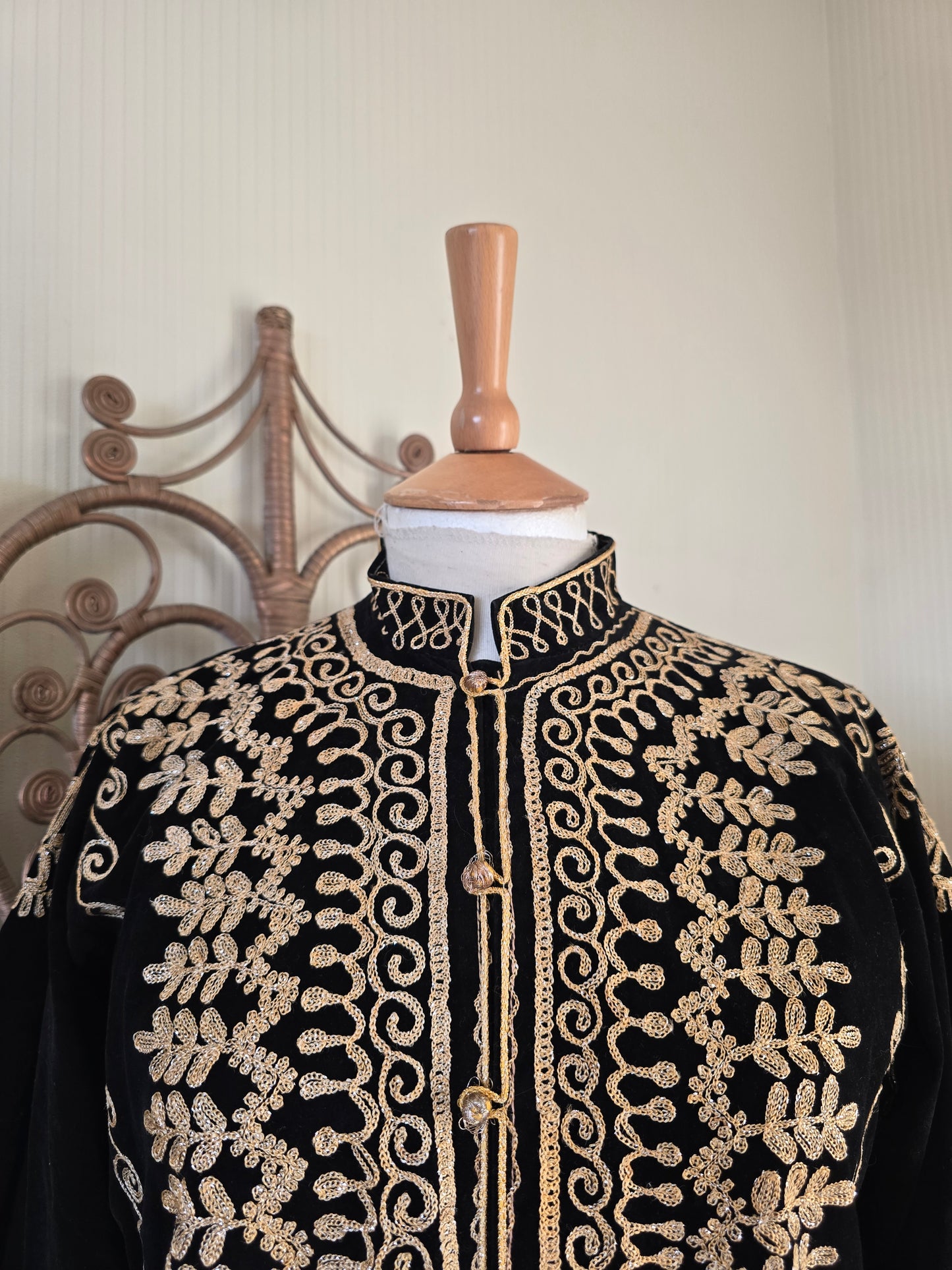 Vintage black velvet jacket
