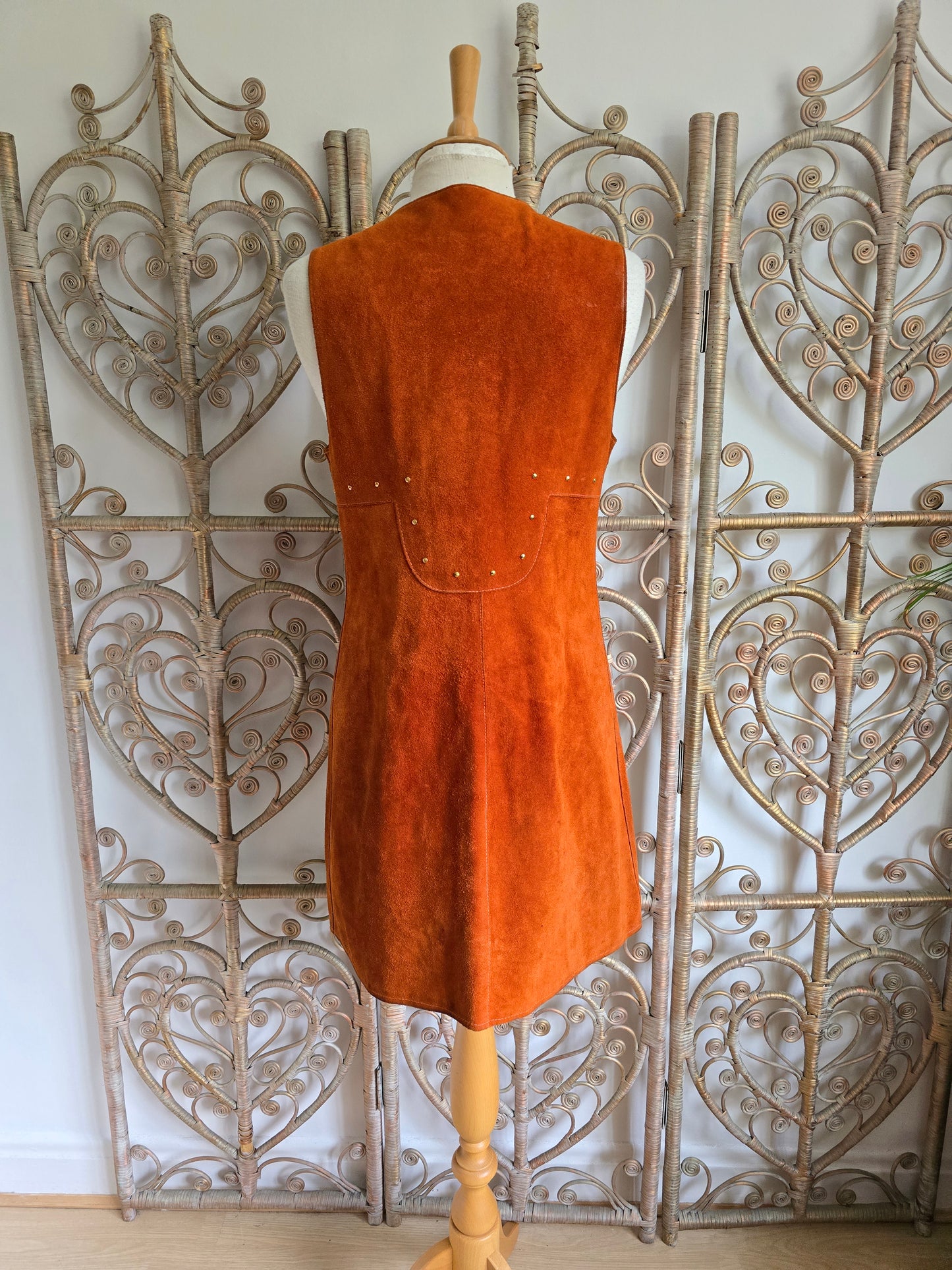 Vintage 70s suede dress