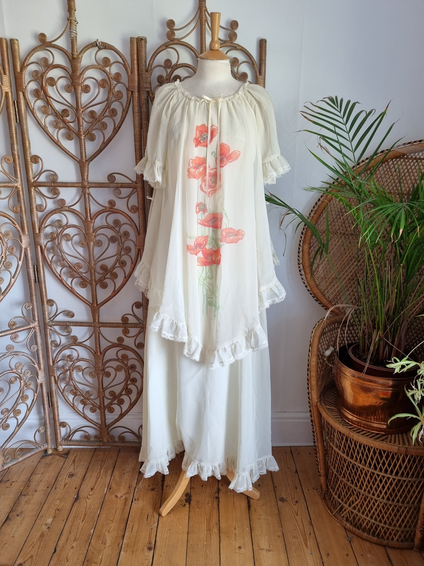 Vintage Pat Farrell cape dress S