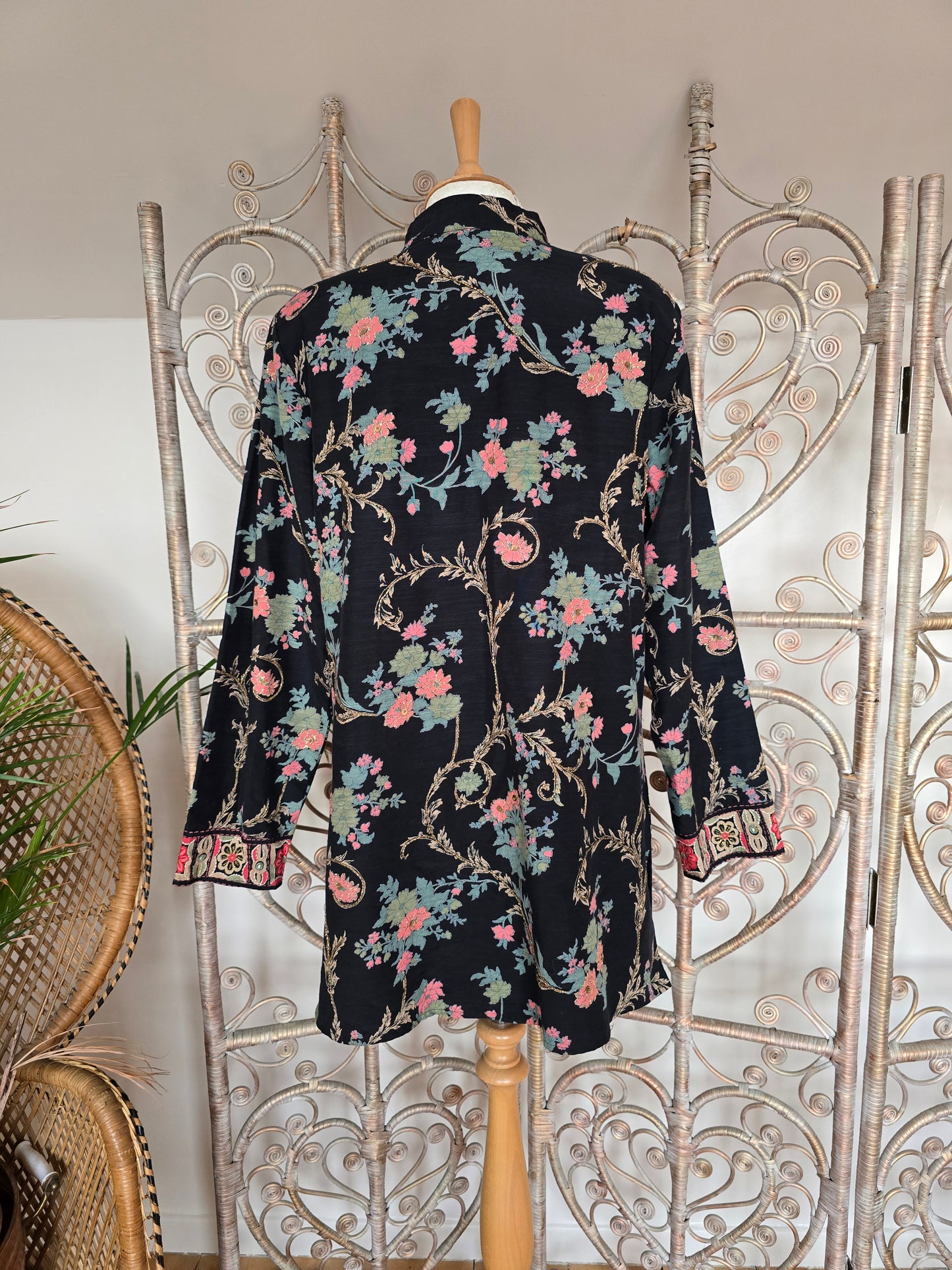 Vintage Indigo Moon beaded jacket