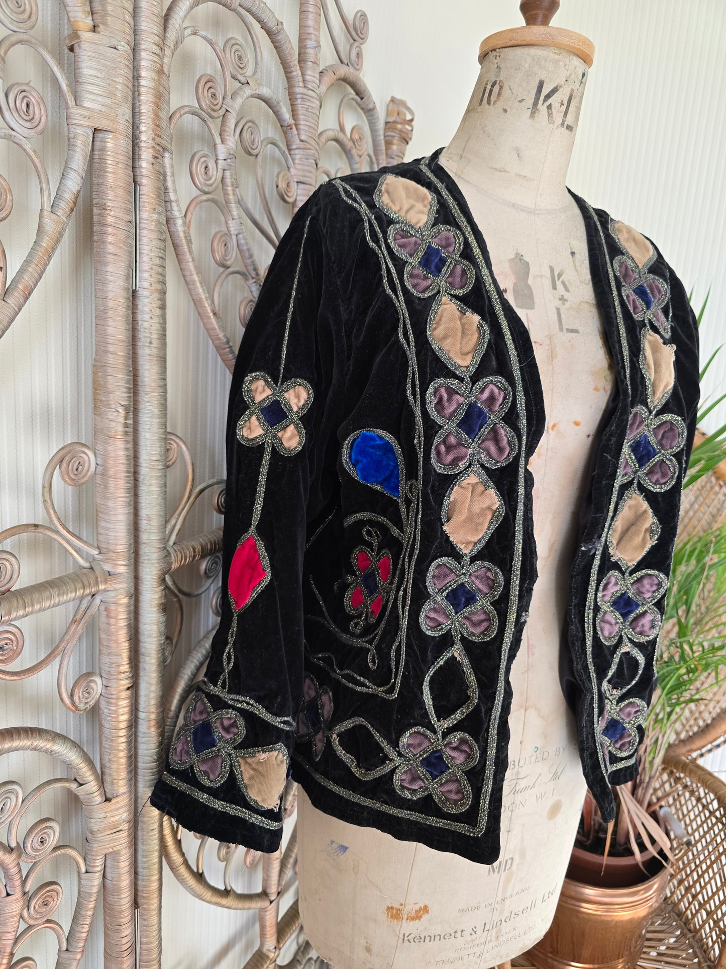 Vintage black velvet jacket