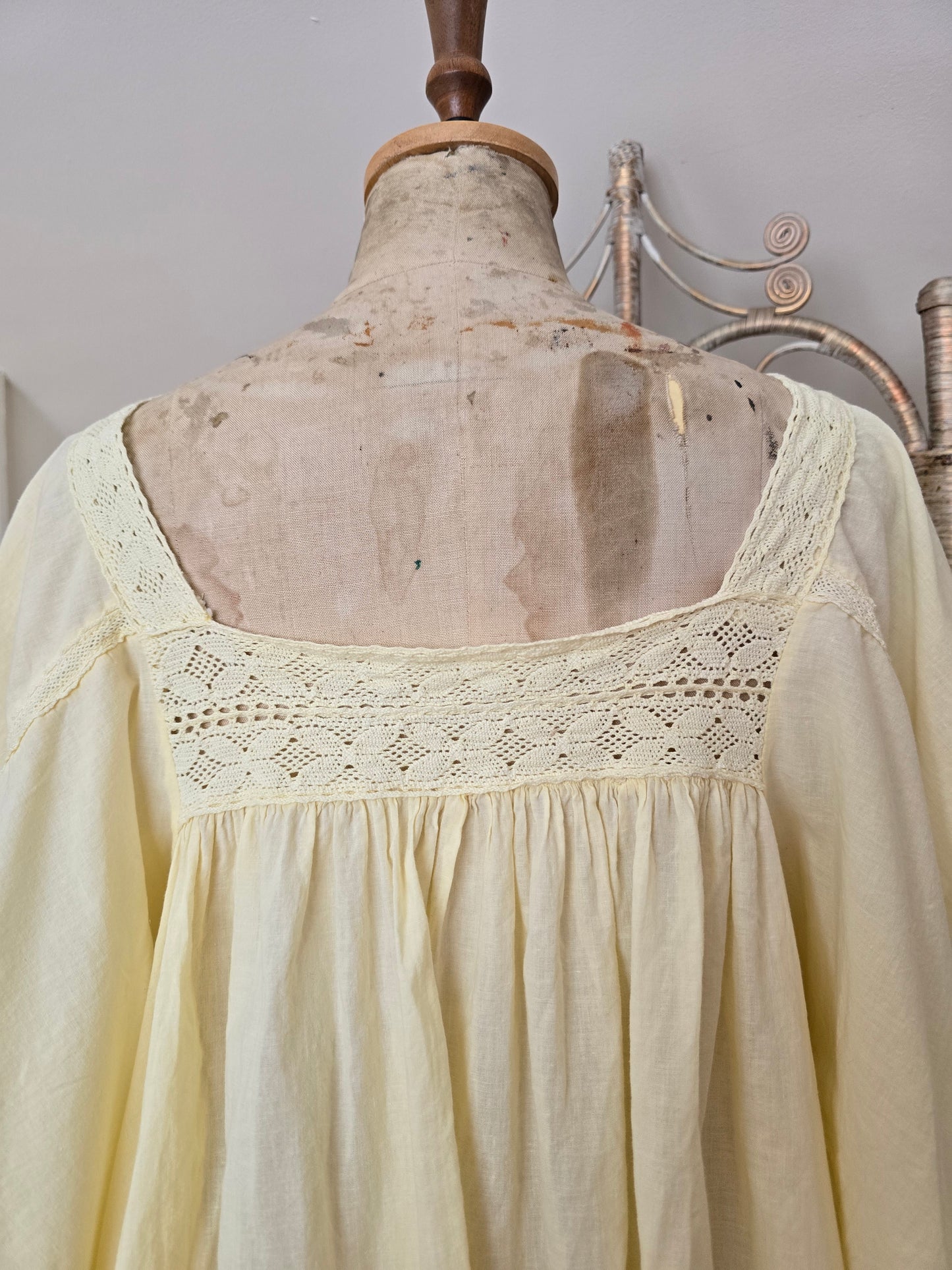 Vintage cape cotton blouse