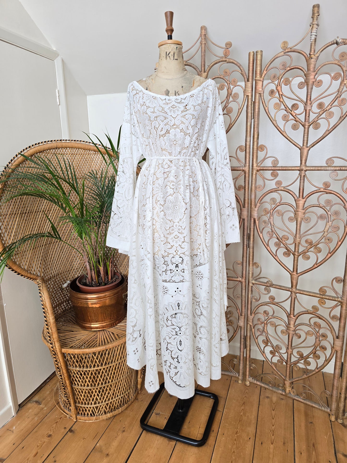 Vintage lace maxi dress