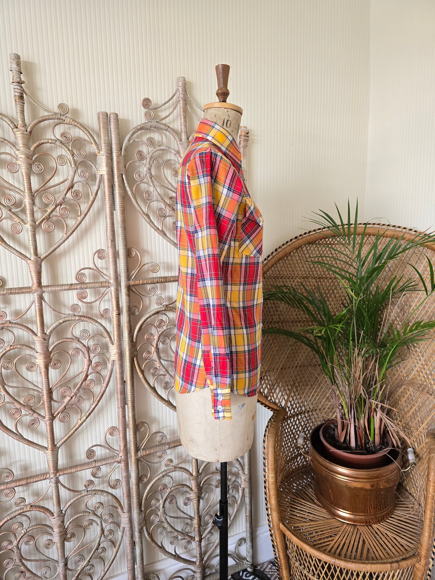 Vintage check blouse