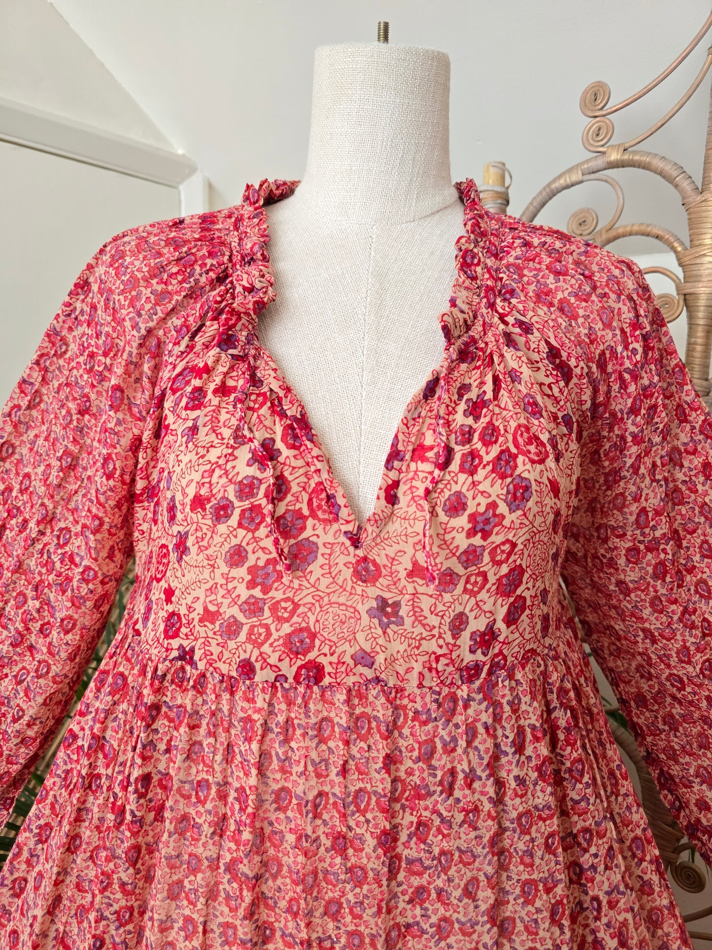 Vintage phool Indian cotton maxi dress