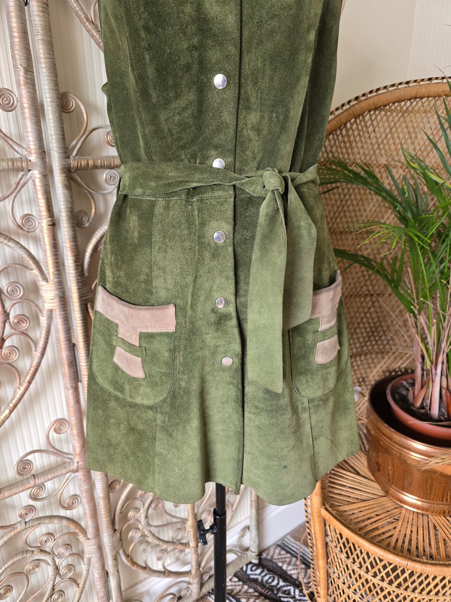Vintage 70s suede dress