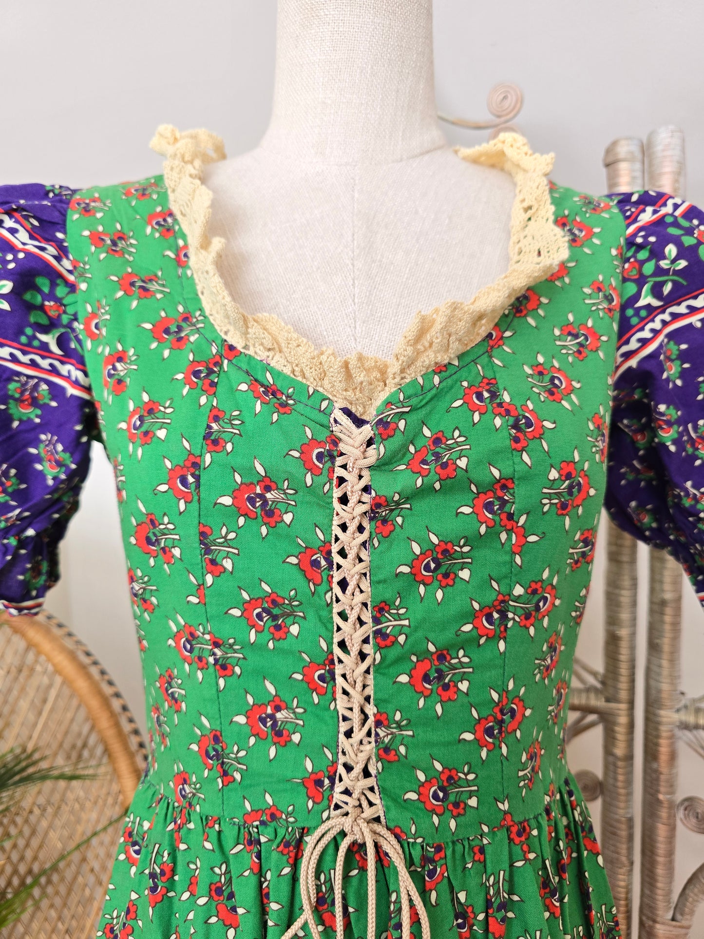 Vintage 70s Samuel Sherman maxi dress