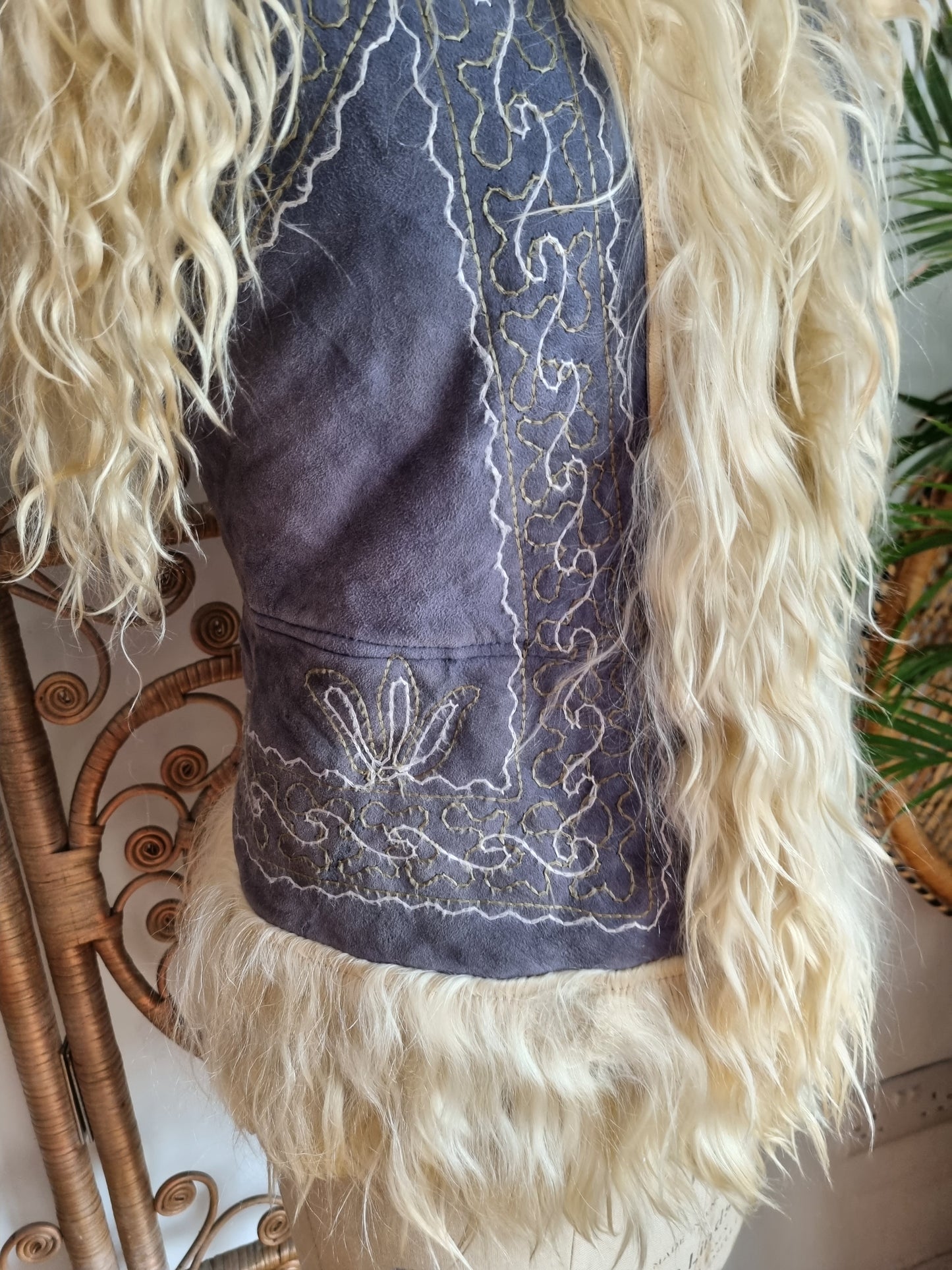 Vintage embroidered afghan waistcoat