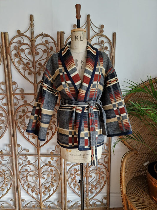 Vintage blanket 70s coat