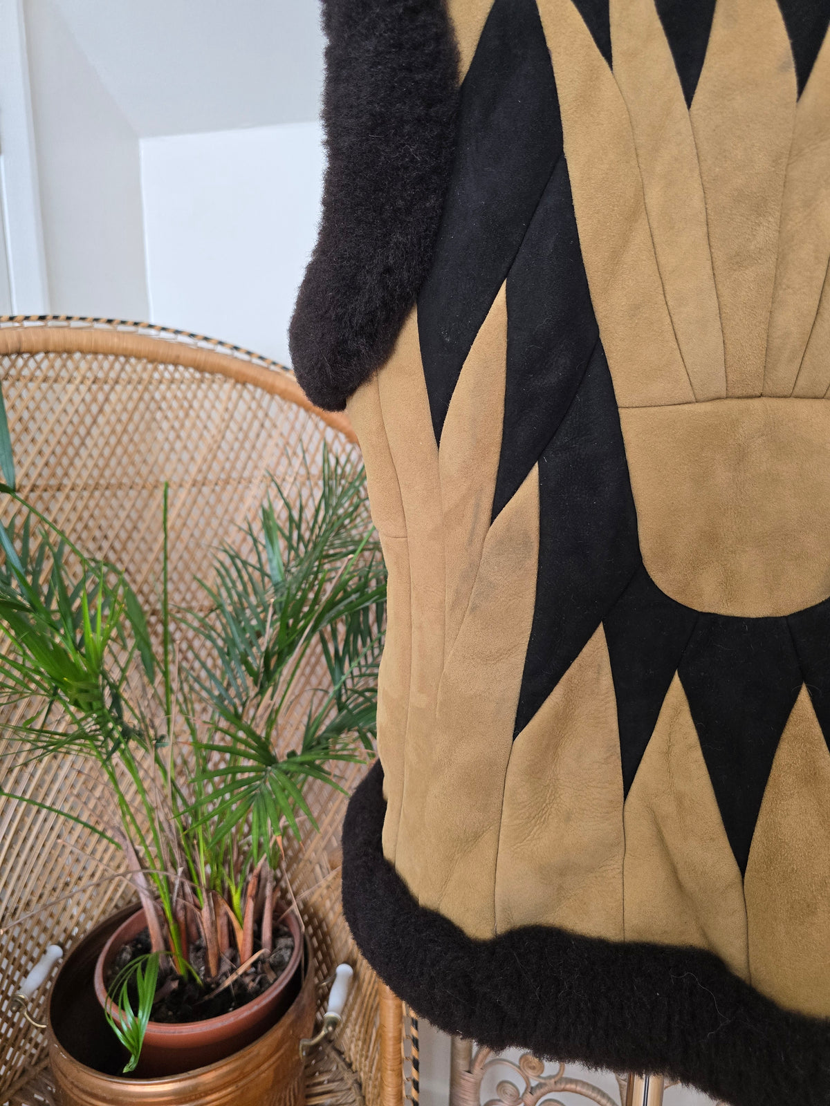 Vintage sheepskin 70s  waistcoat