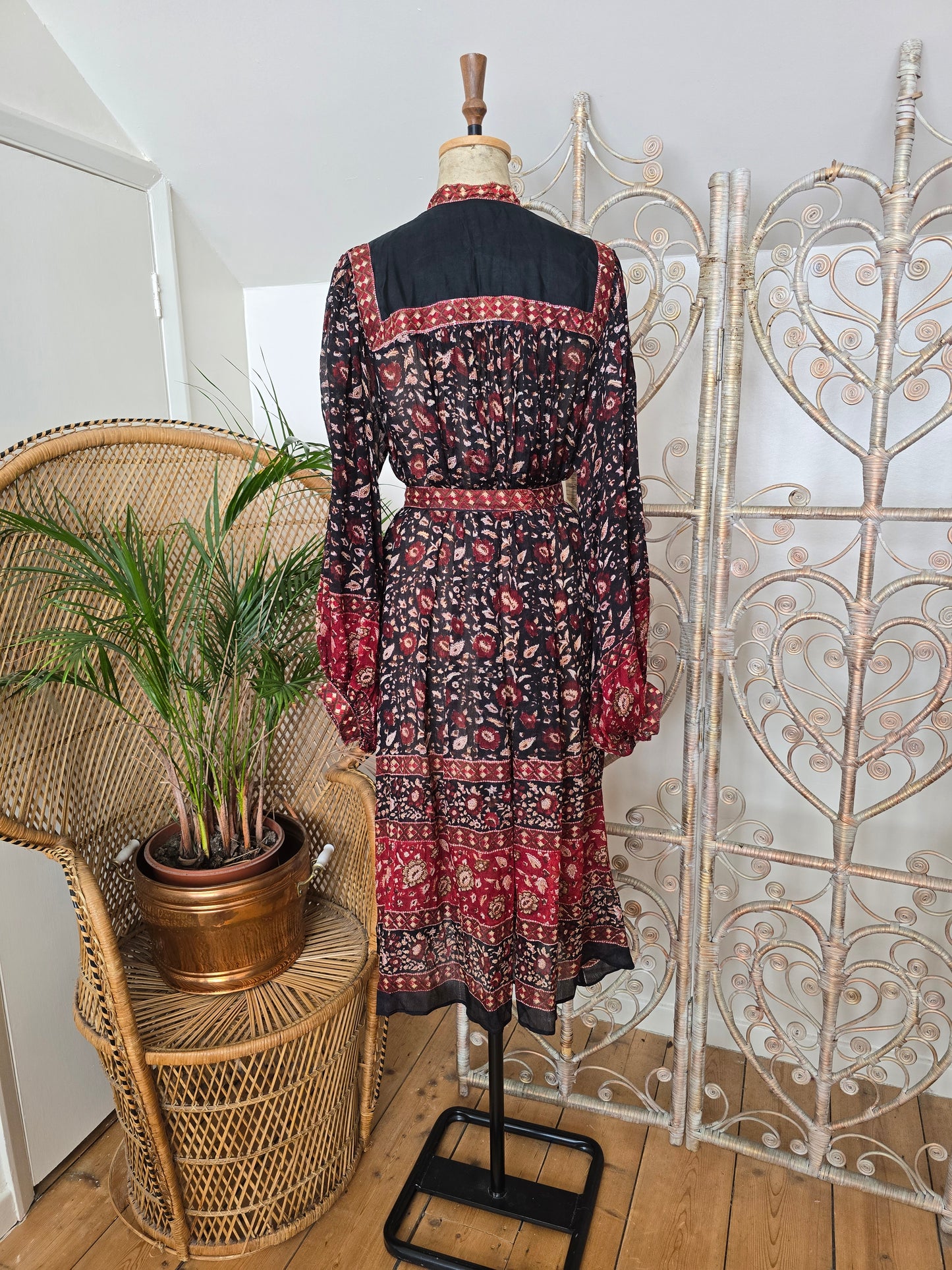 Vintage Ritu kumar for Monsoon silk Indian dress