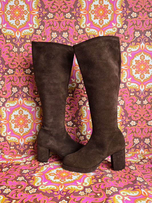 Vintage Sacha suede 70s boots size Uk 3 Eur 36 Us 5