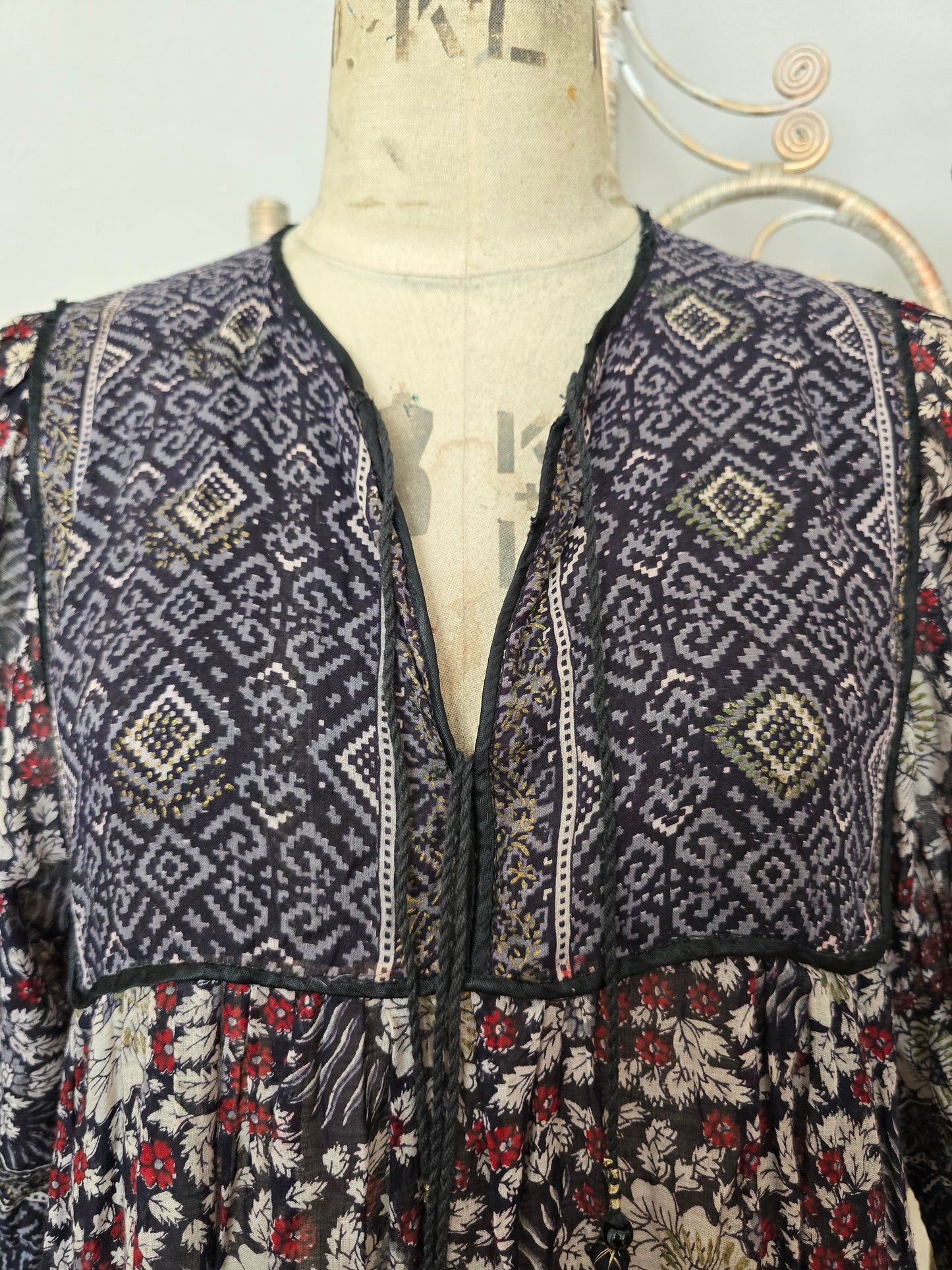Vintage Mina of London Indian cotton dress