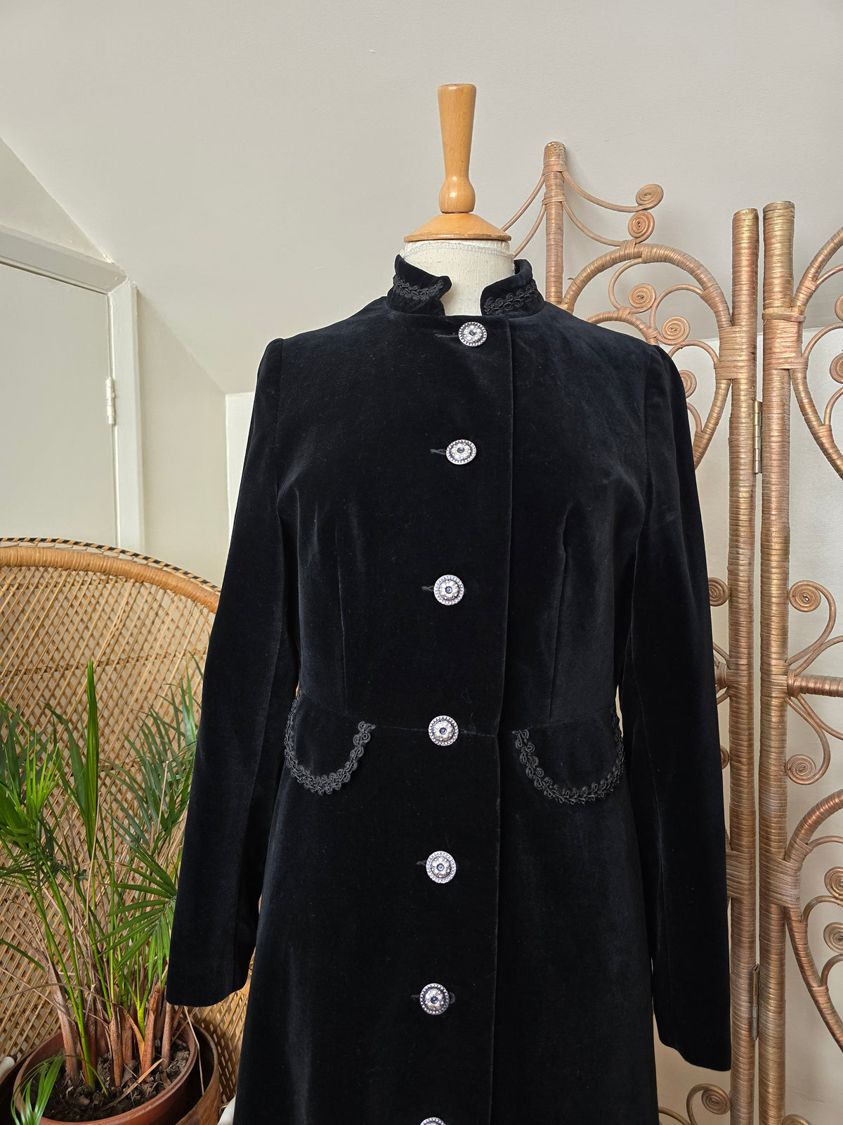 Vintage velvet maxi jacket