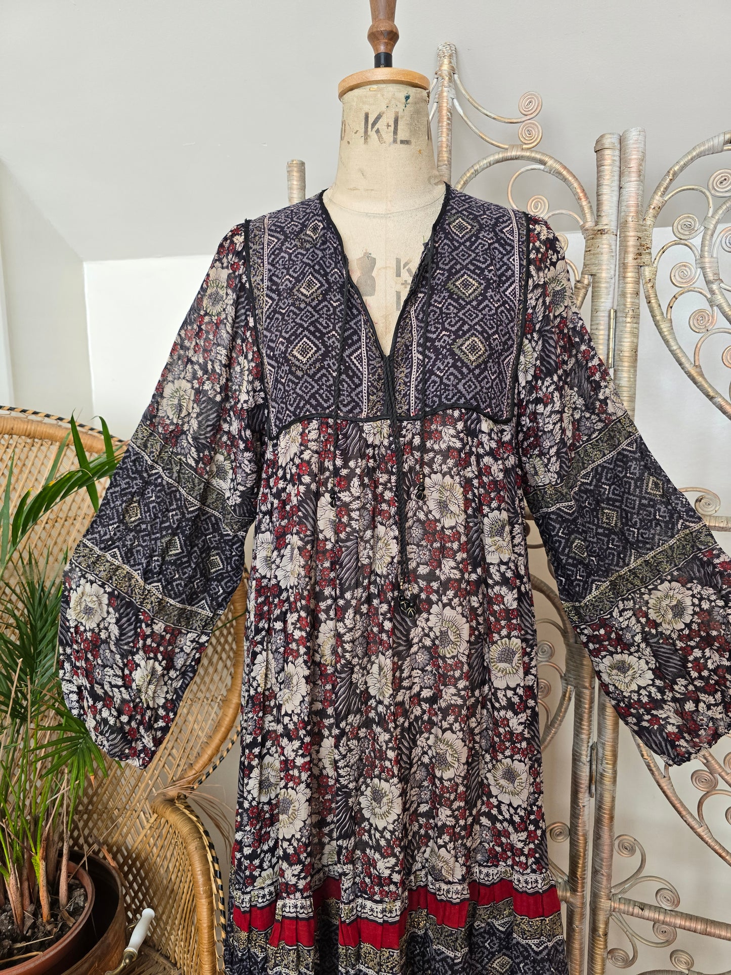 Vintage Mina of London Indian cotton dress