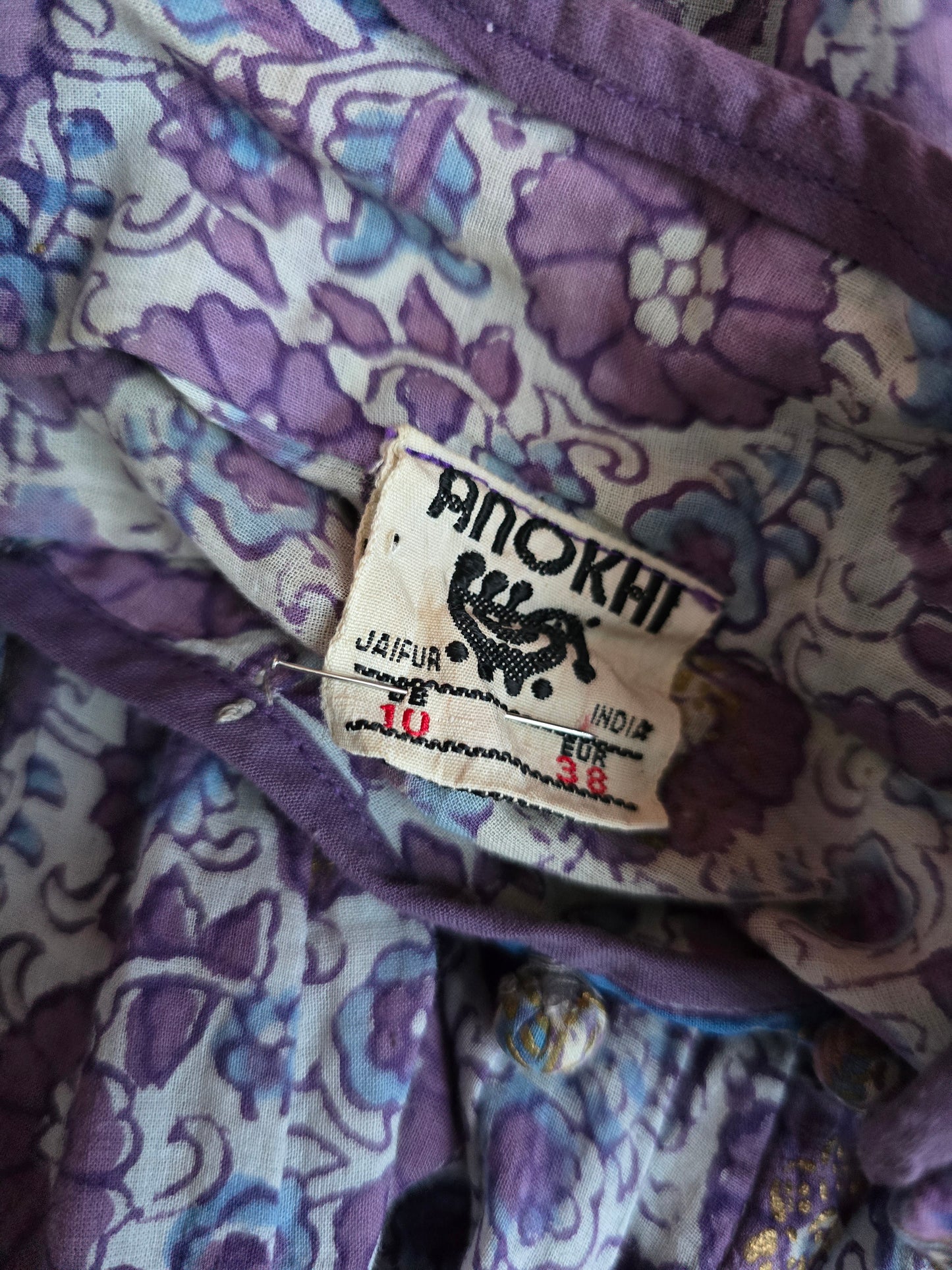 Vintage Anokhi indian 70s maxi dress