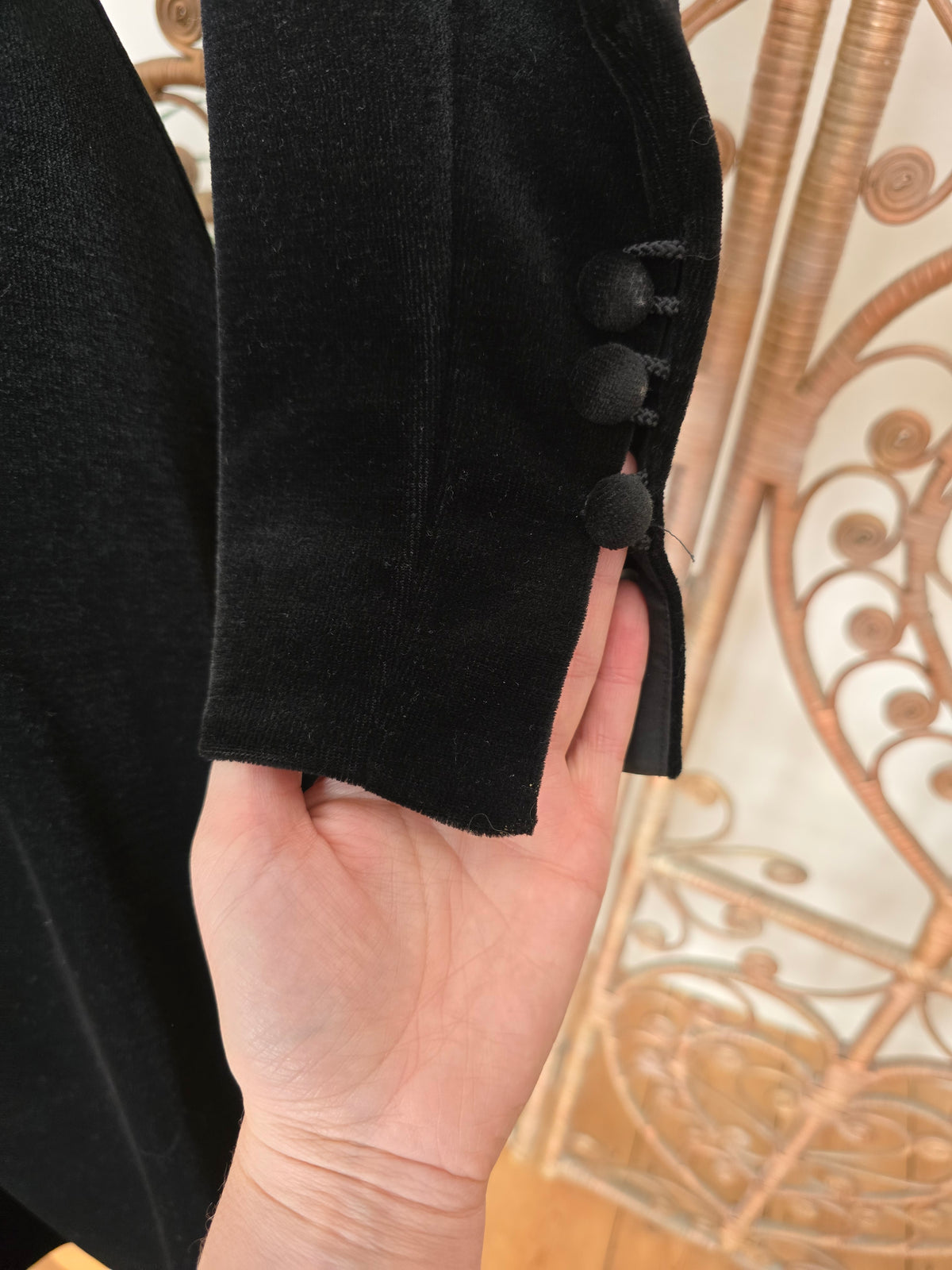 Vintage velvet lace collar dress