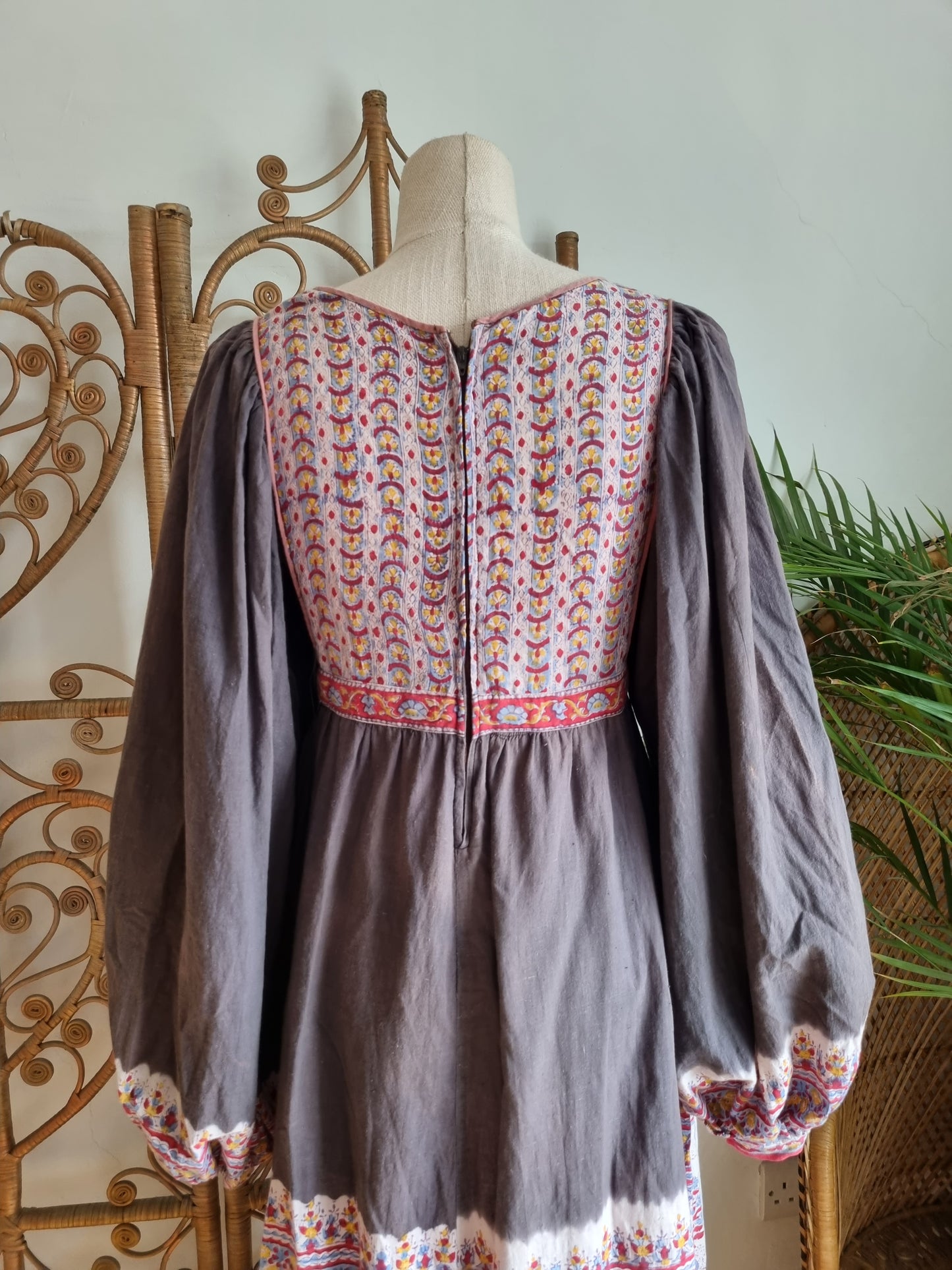 Vintage Anokhi Indian 70s dress S