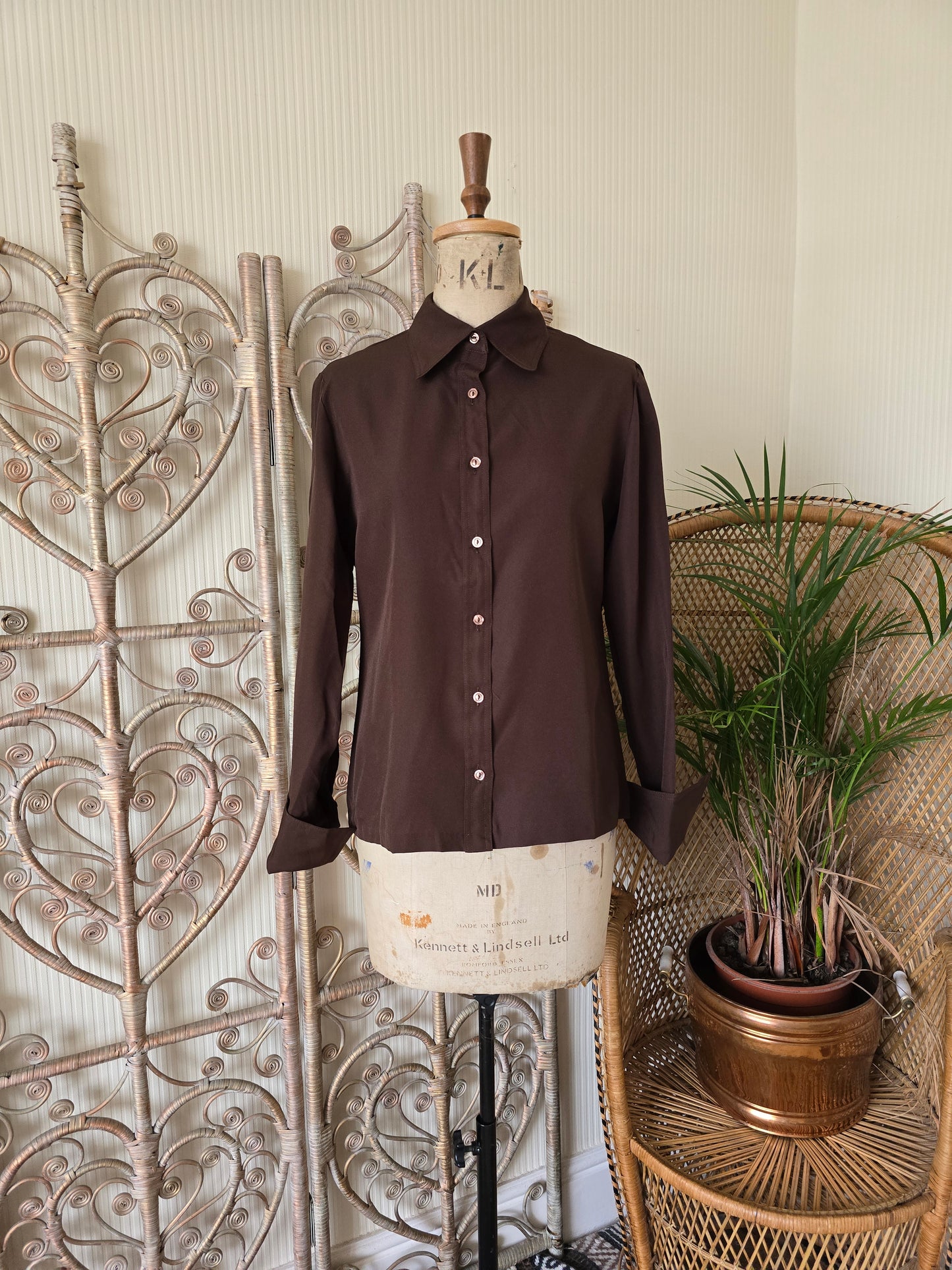 Vintage brown blouse