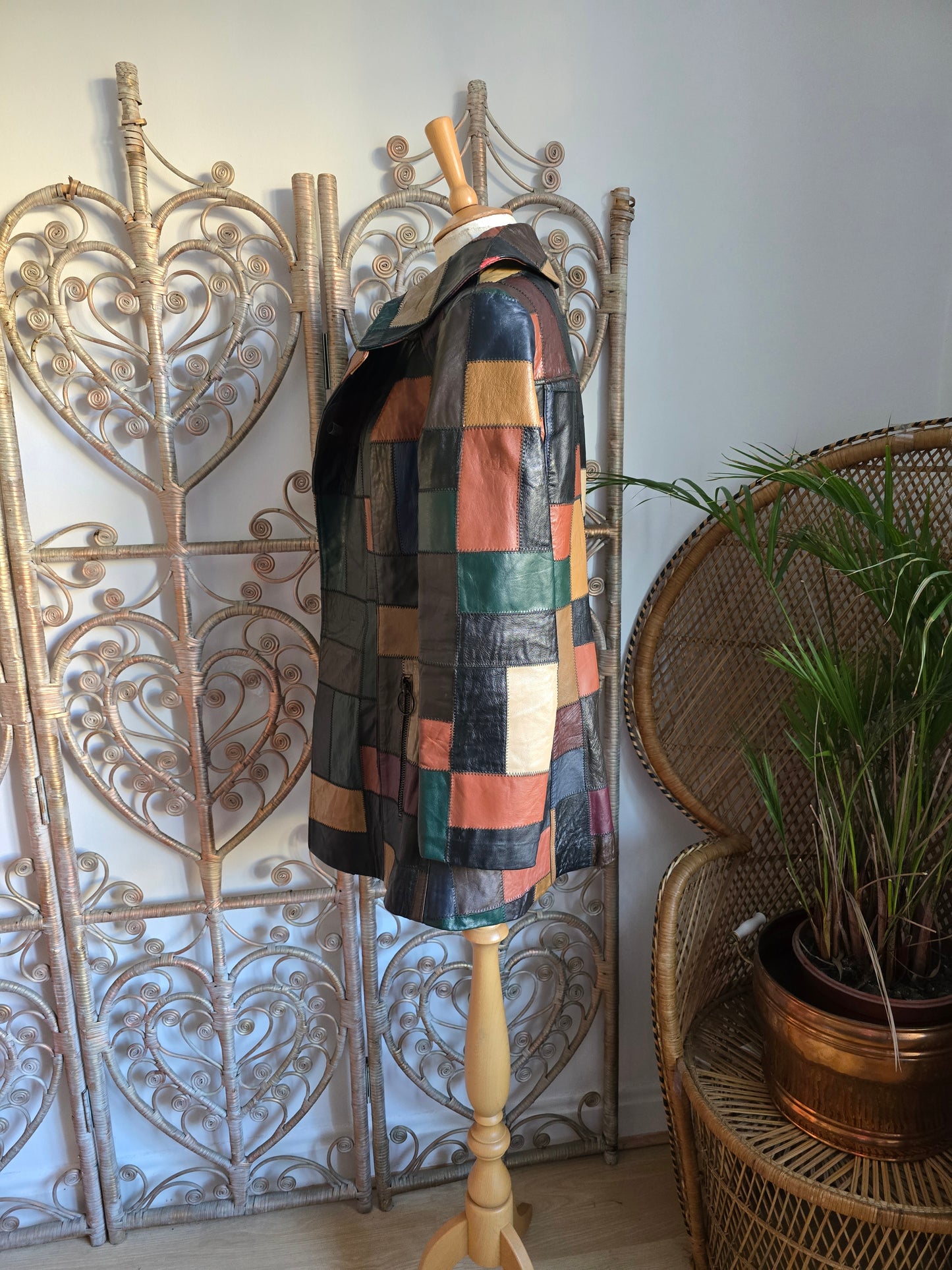 Vintage Patchwork leather jacket