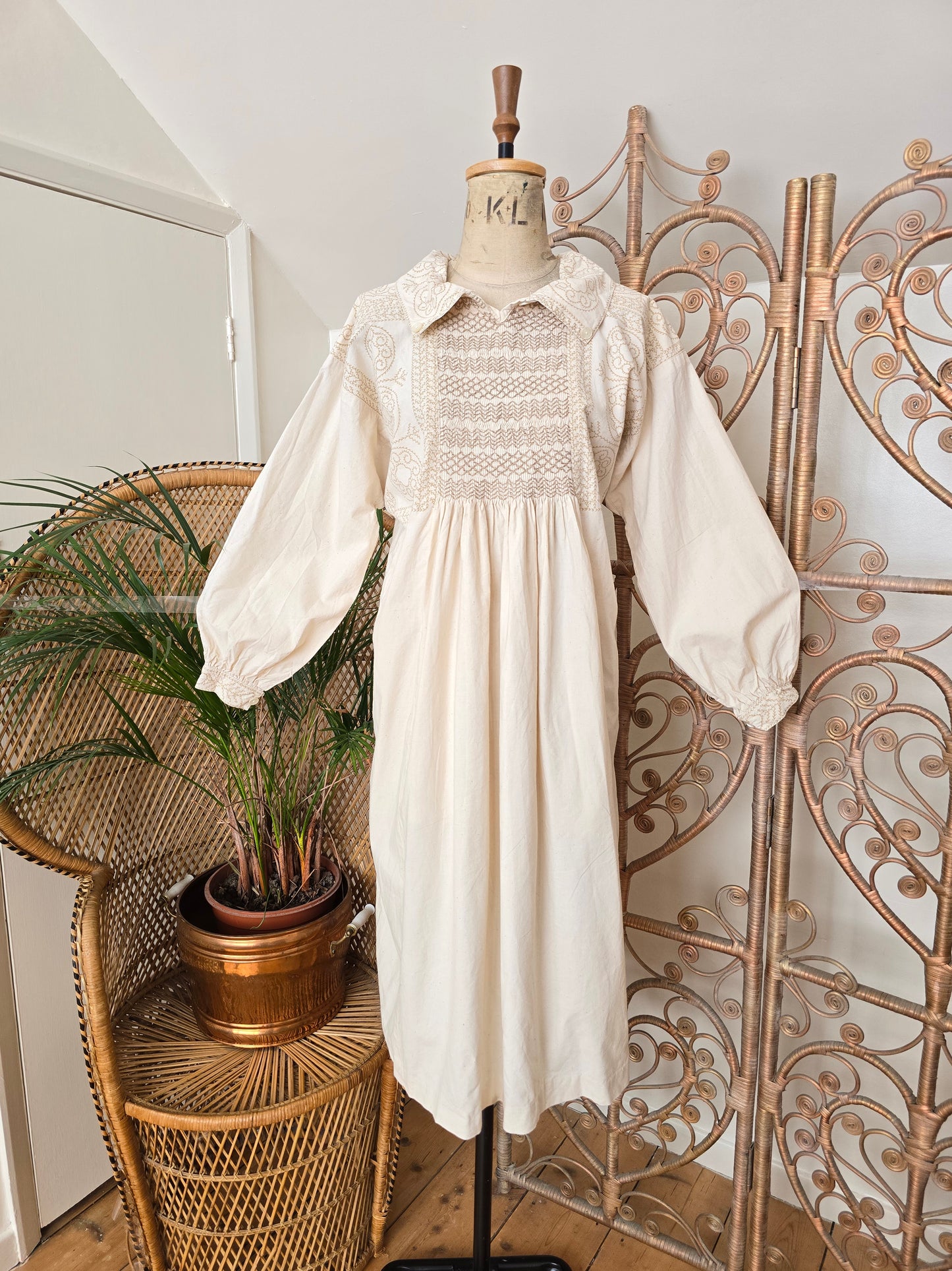 Vintage Clothkits shirring smock dress