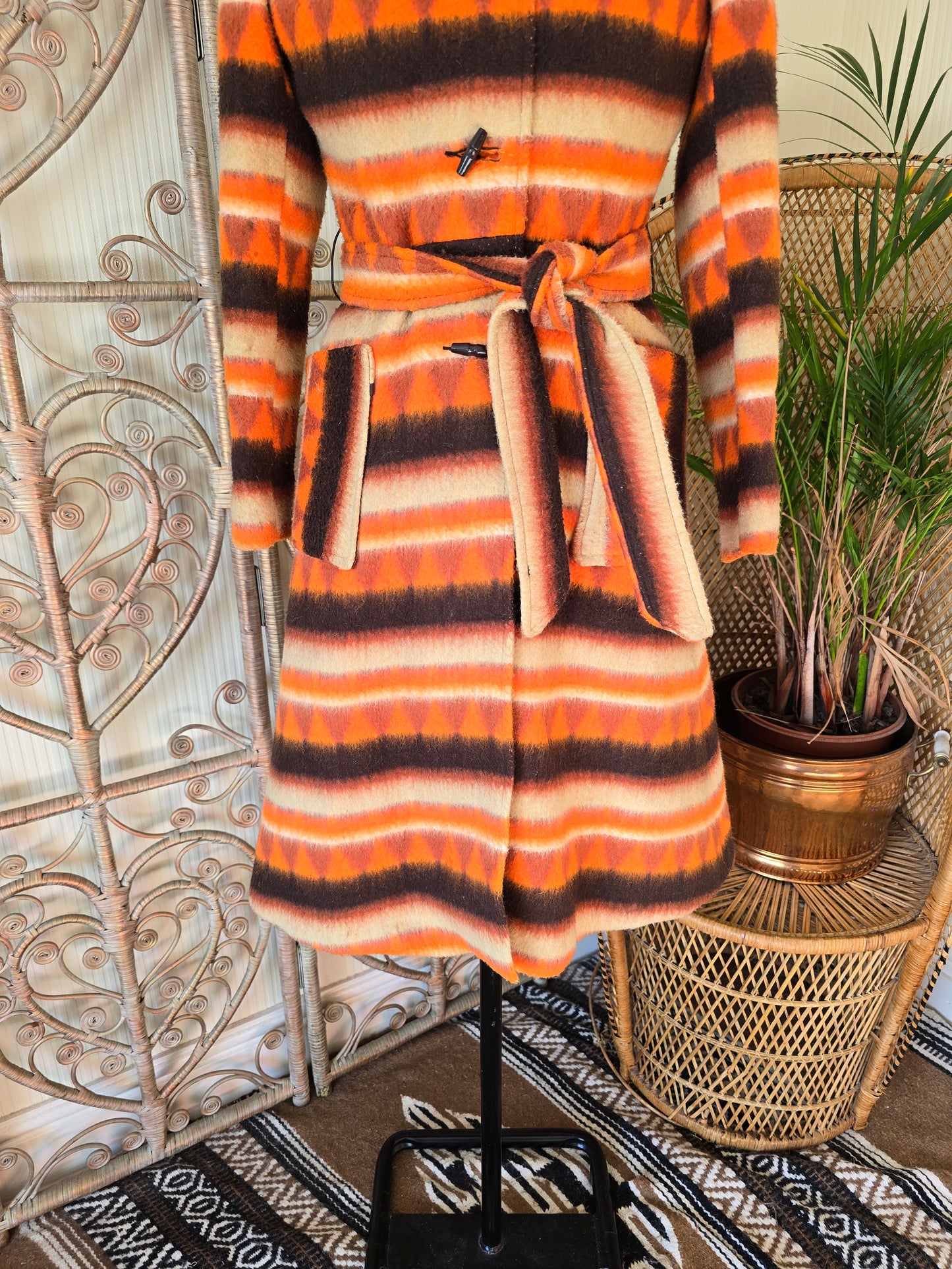 Vintage blanket 70s coat